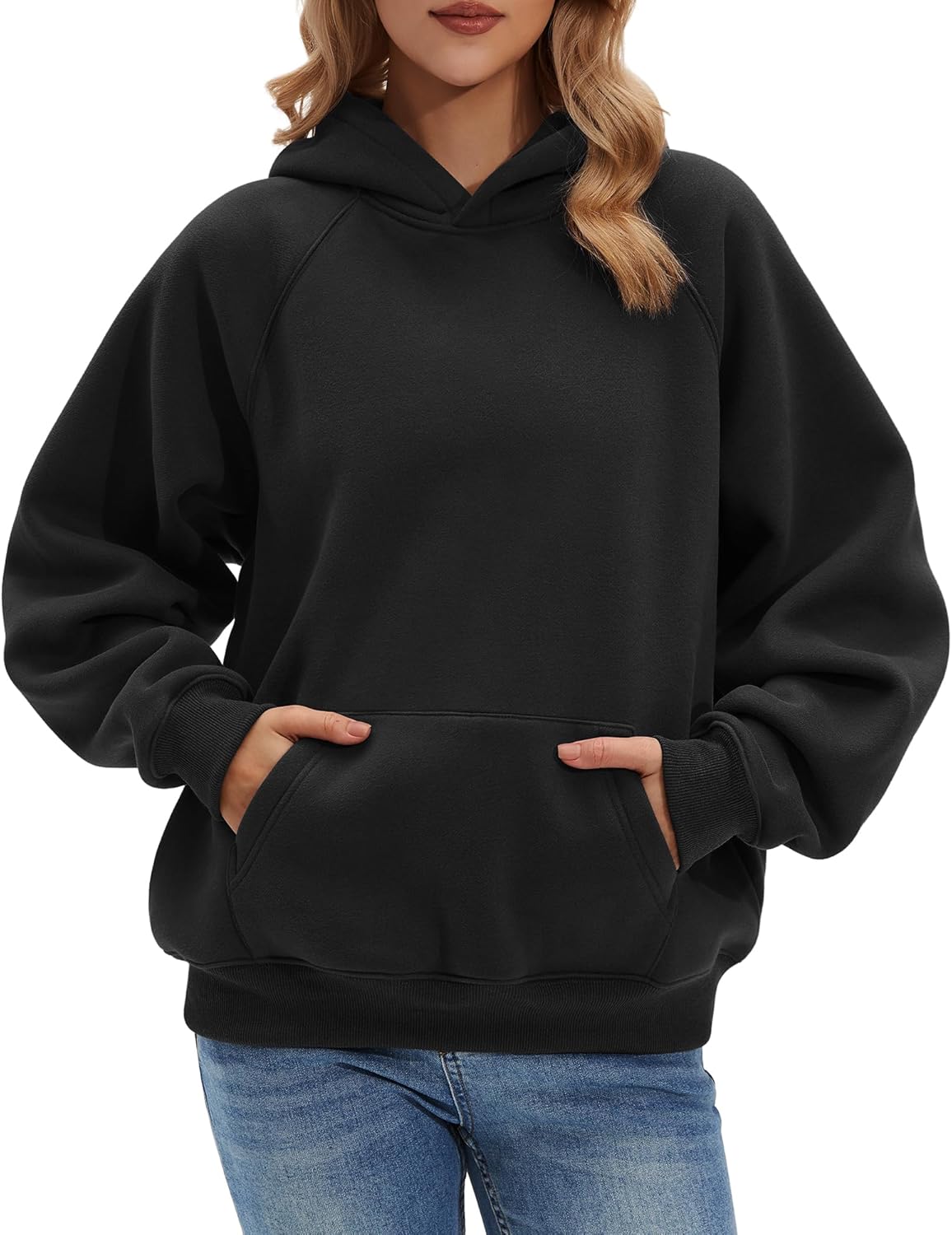 Stelle Women Hoodies Oversized Fleece Long Sleeve Comfy Casual Pullover Sweatshirts 2026 Winter Fall Outfits
