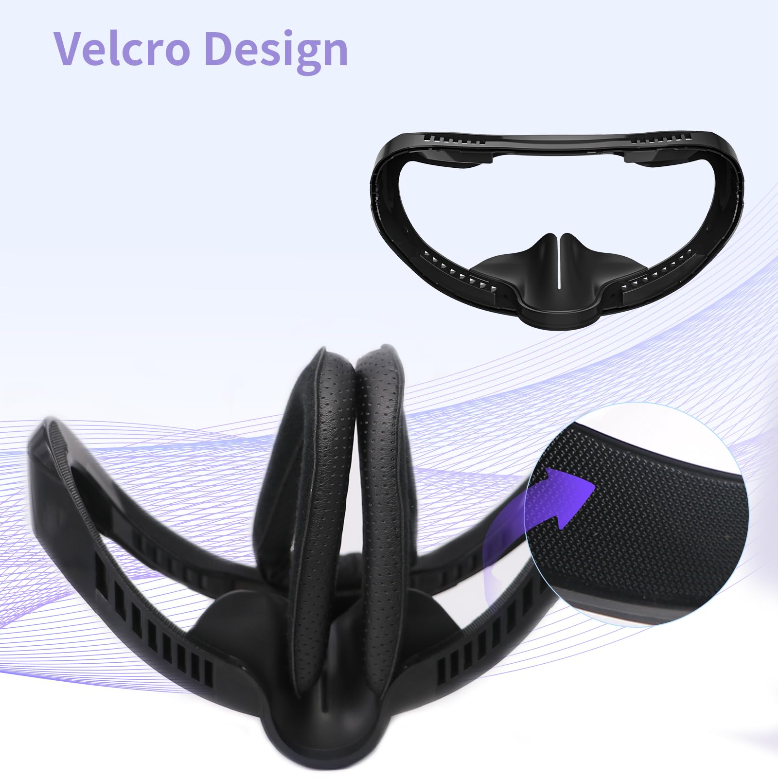 AODELAN Coussinet facial VR pour Playstation VR2 - Cuir respirant - Accessoire protection visage PS-VR2