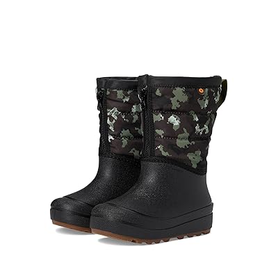 Bogs Kids Snow Shell Zip Camo Texture (Toddler/Little Kid/Big Kid) Kids Shoes Black