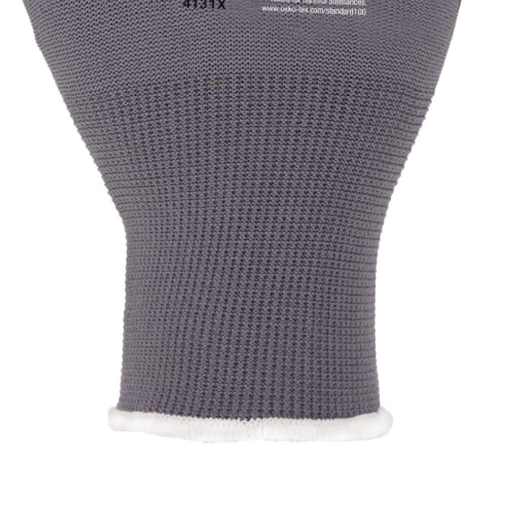 Asatex E091 9 Gants Finement Tricoté avec Enduction, Gris/Noir, Taille 9