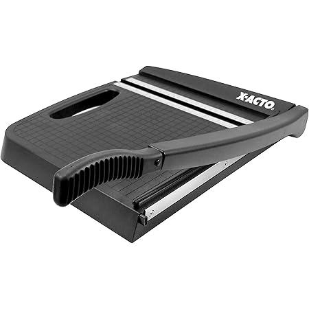 ELMERS X-Acto 12" Base Guillotine Style Plastic Paper Trimmer, 10 Sheet Capacity, Black (26232), Base Trimmer, Standard Packaging