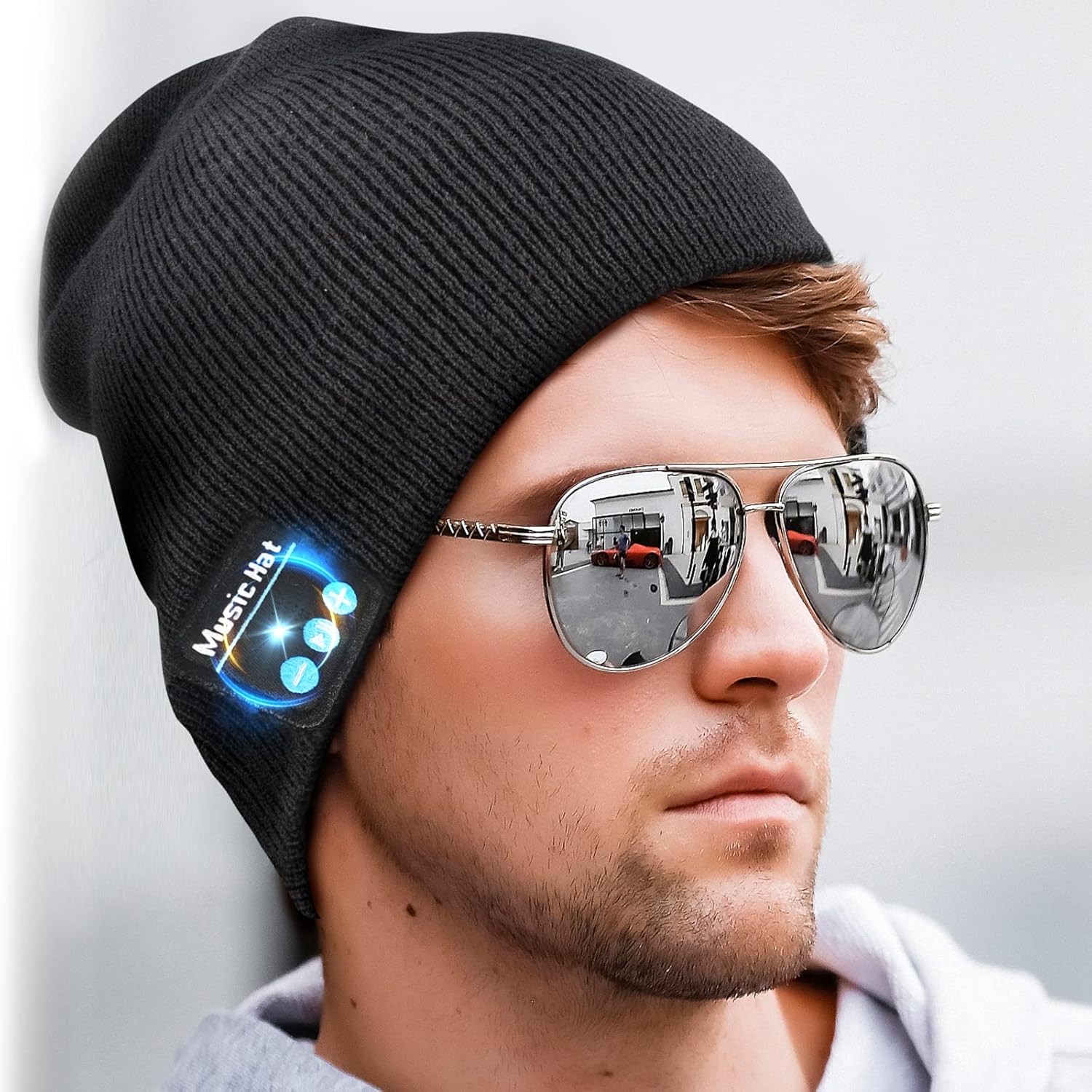 Stocking Stuffers Gifts for Men Dad - Bluetooth Beanie for Men V5.0 Bluetooth Hat Unique Gifts for Women Teenage Boys Christmas Stocking Stuffers Men's Tech Gifts for Him Teen Men Who Have Everything : Sports & Outdoors