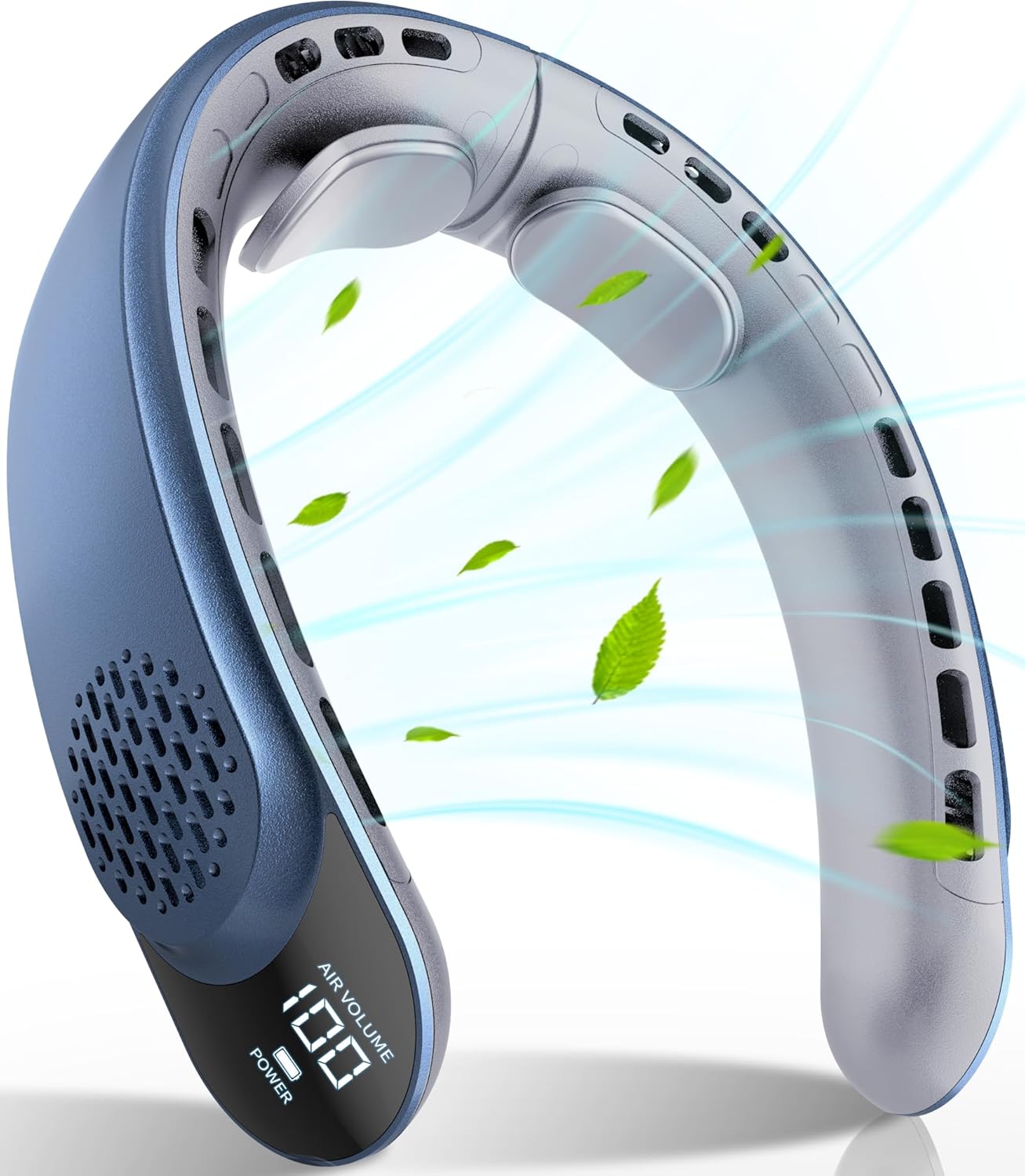 XINBAOHONG Portable Neck Fans Personal Neckband Fan Rechargeable Head Fans For Face Headphone Wearable USB Neck Round Fan 3 Speed Desk For Sports Travel Outdoor Indoor (Black