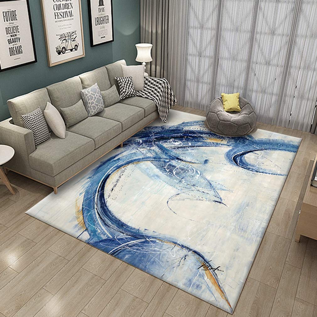 Buy MOXIC Soft Luxury Abstract Art Living Room Area Rugs Rectangular Children Crawling Bedroom Rug Fleece Anti-Slip Carpets Nordic Modern Home Decor Mats Indoor Outdoor Runners Nursery 2' X 6' — BookShops.in