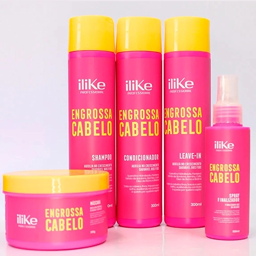 ILIKE ENGROSSA CABELO LINHA PROFISSIONAL Fios encorpados e com volume saudável - 5, 4, E 3 PRODUTOS