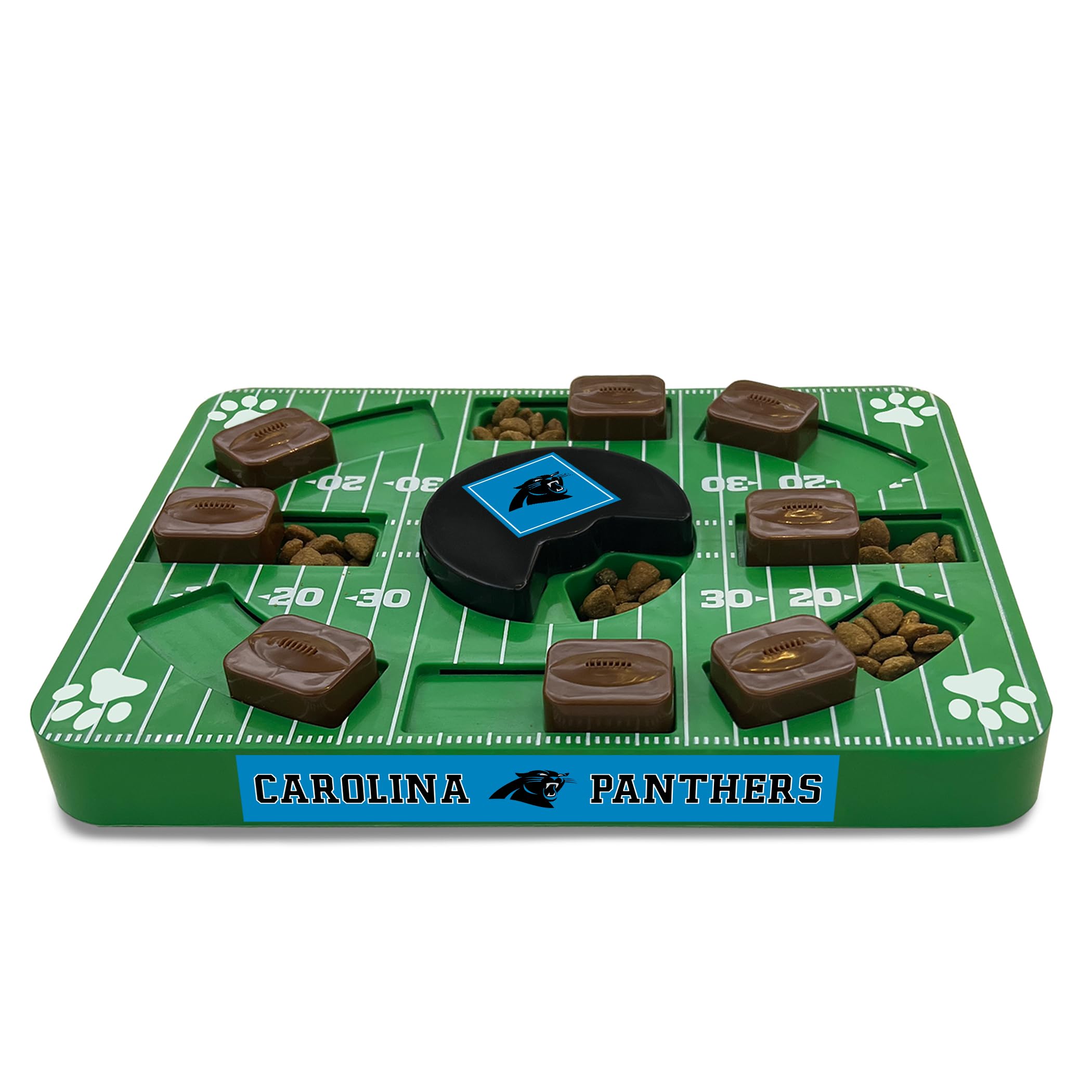 Pets First NFL Carolina Panthers Puzzle Toy for Dogs, Slow Feeder Board for Pets, Interactive Doggie Treat Toy