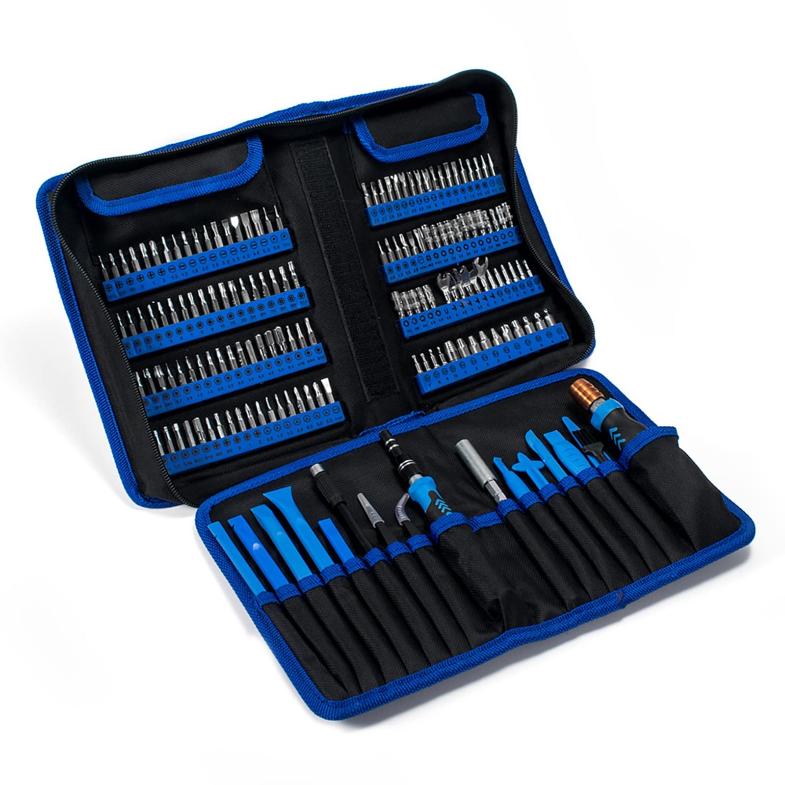 Zestaw precyzyjnych śrubokrętów, 270 w 1, magnetyczny mały zestaw wkrętaków z Torx, Phillips, płaską głowicą, sześciokątną, mini śrubokrętem premium do telefonu, zegarka, okularów (A)