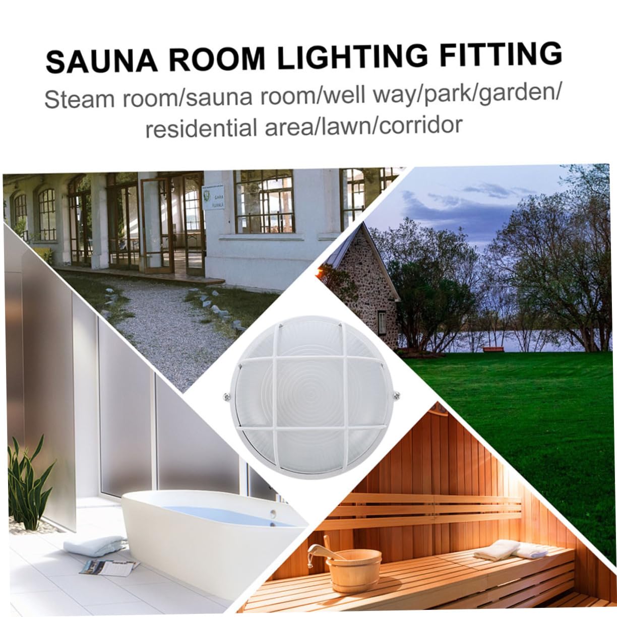 BESTonZON 2 Piezas Luces Prueba De Explosiones para Sauna Unidades De Vidrio y Aluminio Fundido Lámpara De Sauna Profesional para Iluminación o Almacenes Interiores