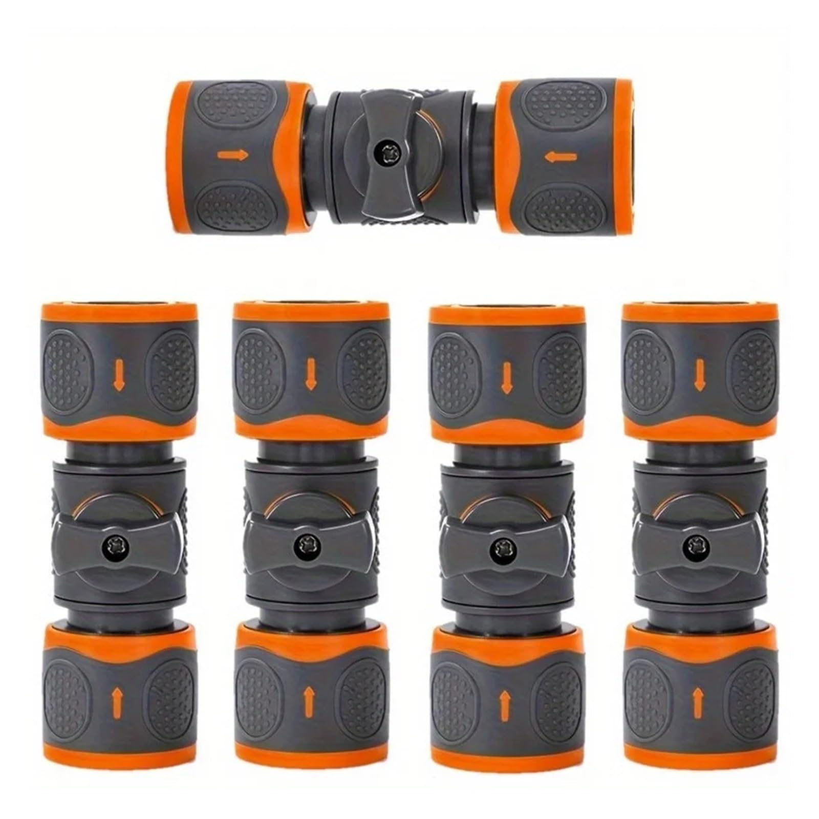 BNGDFDGH 5pcs Quick Connect Garden Hose Adapter - On/Off Switch Valve with Dual Connection for Lawn Watering & Outdoor Cleaning ﻿