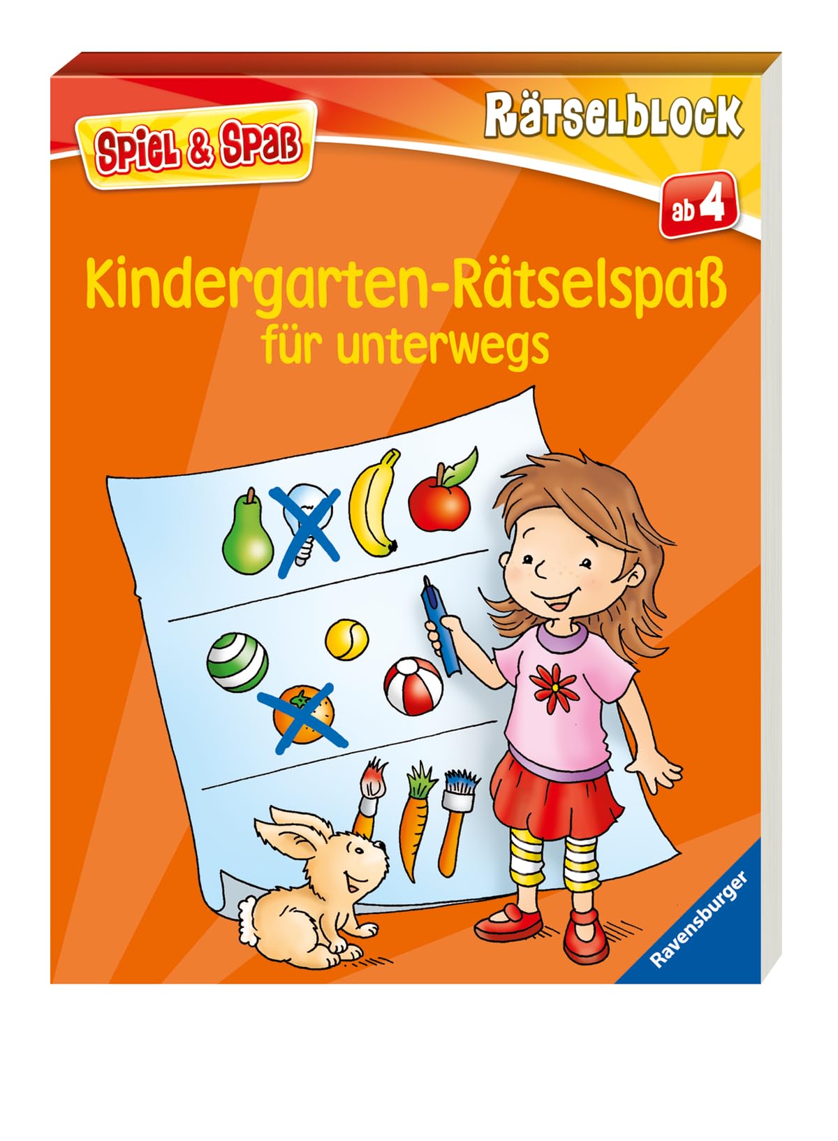 Kindergarten-Rätselspaß für unterwegs - Rätselbuch ab 4 Jahre, Reisespiele für Kinder (Spiel & Spaß - Rätselblock)