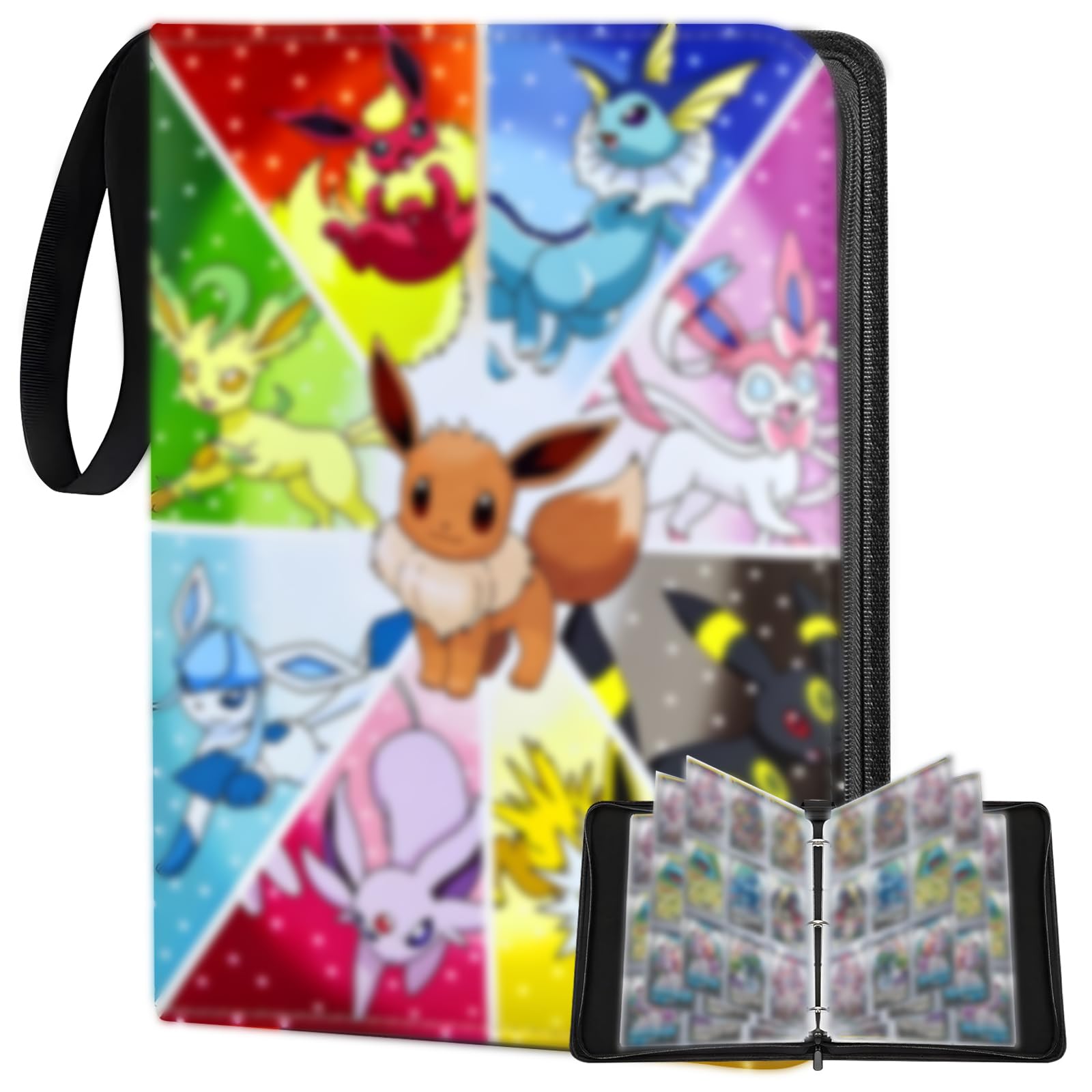 Hlisippa 9 Pocket Card Binder, Holds 900 Cards, Card Collection Folder with 50 Double Sided Removable Sleeves