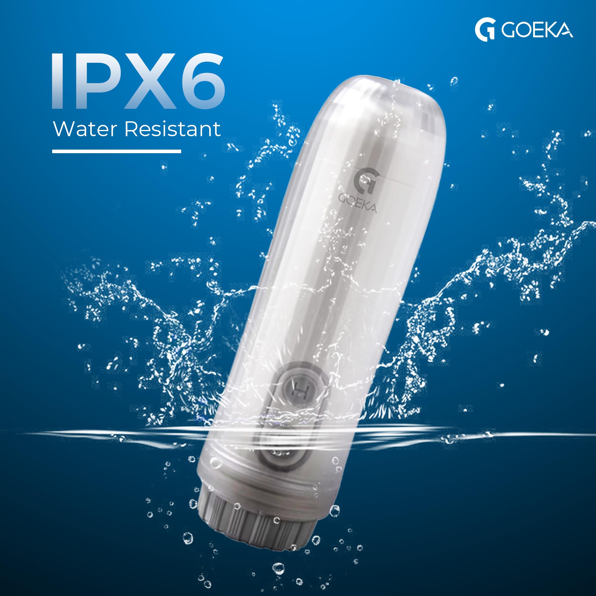 GOEKA® Portable Travel Bidet Jet Spray – Electric, Battery Operated with 180° Nozzle Adjustment | High Pressure Portable Bidet Spray for Toilet 140 ml | Handheld Portable Bidet Sprayer for Hygiene 2