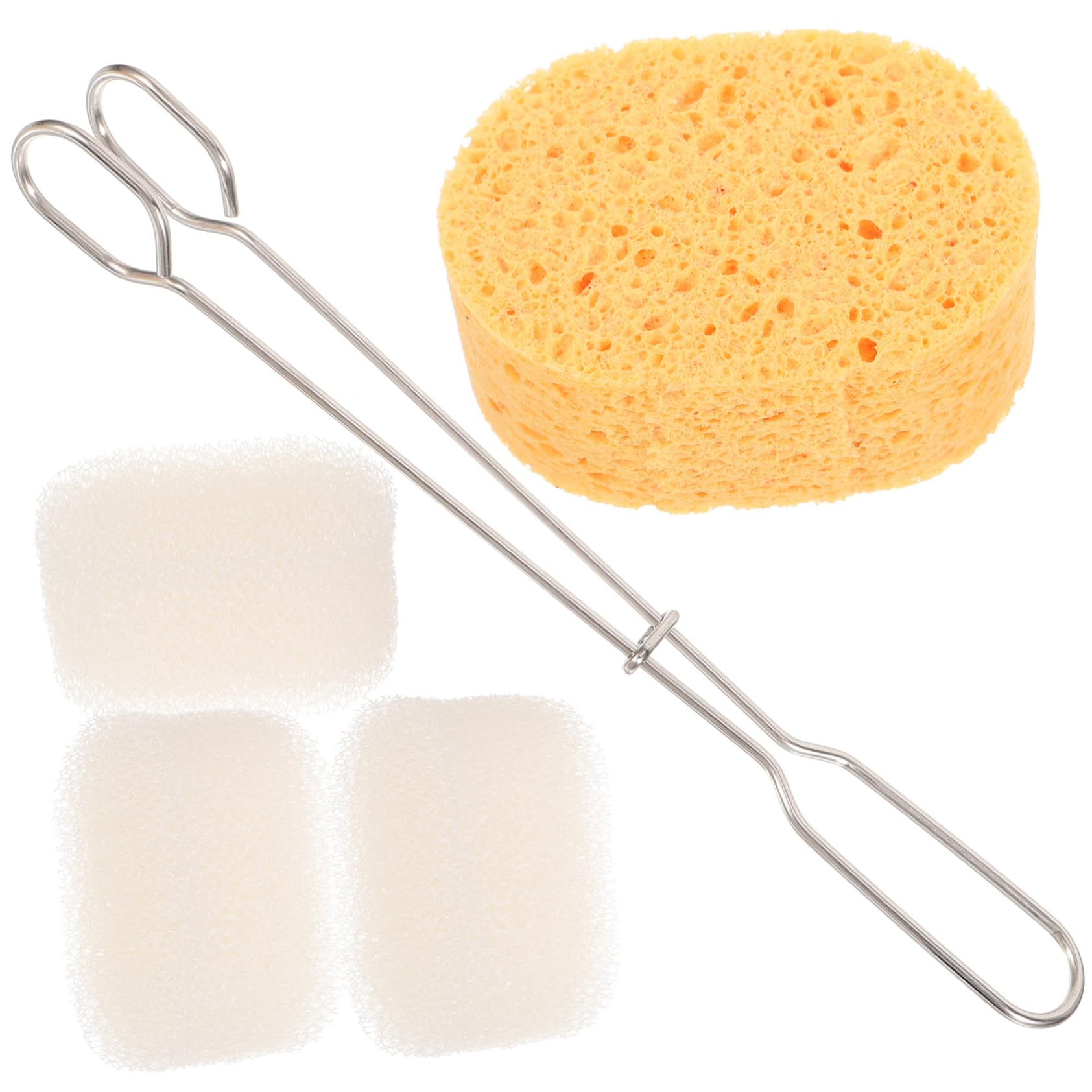 Healeved 1 Set Wood Pulp Cotton Water Bottle Cleaning Brush Extra Long Bottle Brush Cleaning Brush Clean Brush Stainless Steel Sponge