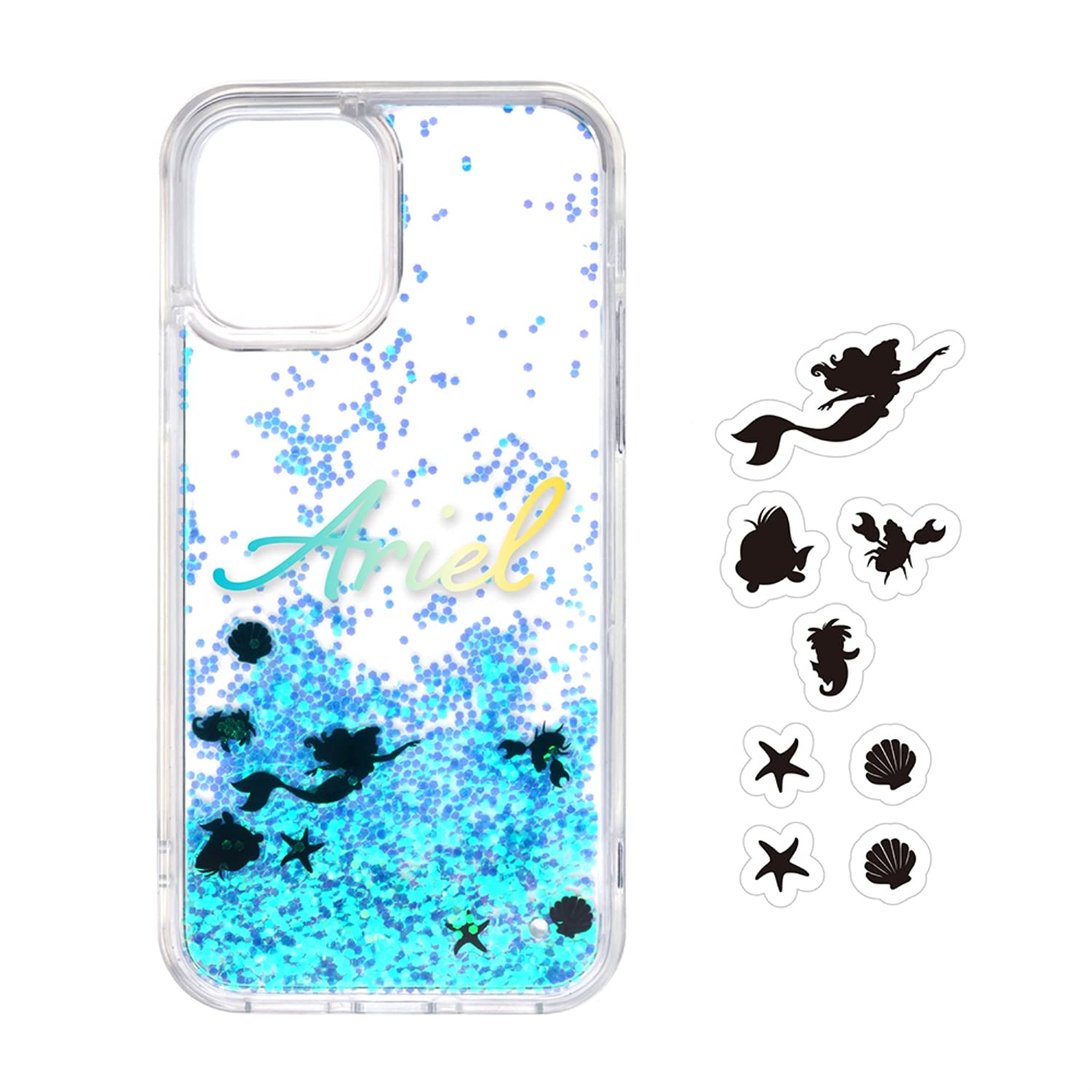Premium Style iPhone 12 mini用 グリッターケース [アリエル] PG-DLQ20F03ARL