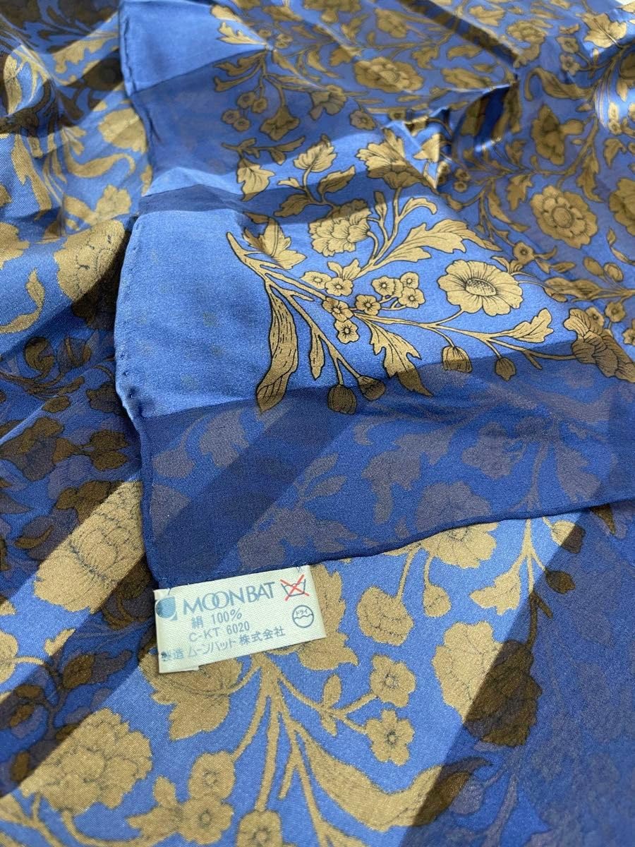 HARDY AMIES 幾何学模様 シルク100% 77cm 日本製美品 