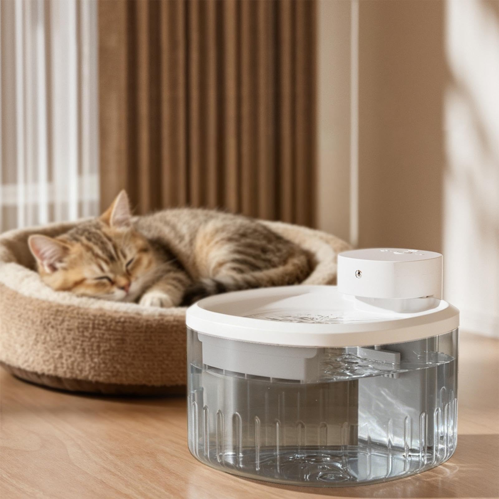 Fuente Con Agua Para Gatos Interior Dispensador silencioso 3,5 L bebida | Dispensador Fuente Agua Gatos para Razas Pequeñas Medianas Grandes Salón Dormitorio Balcón