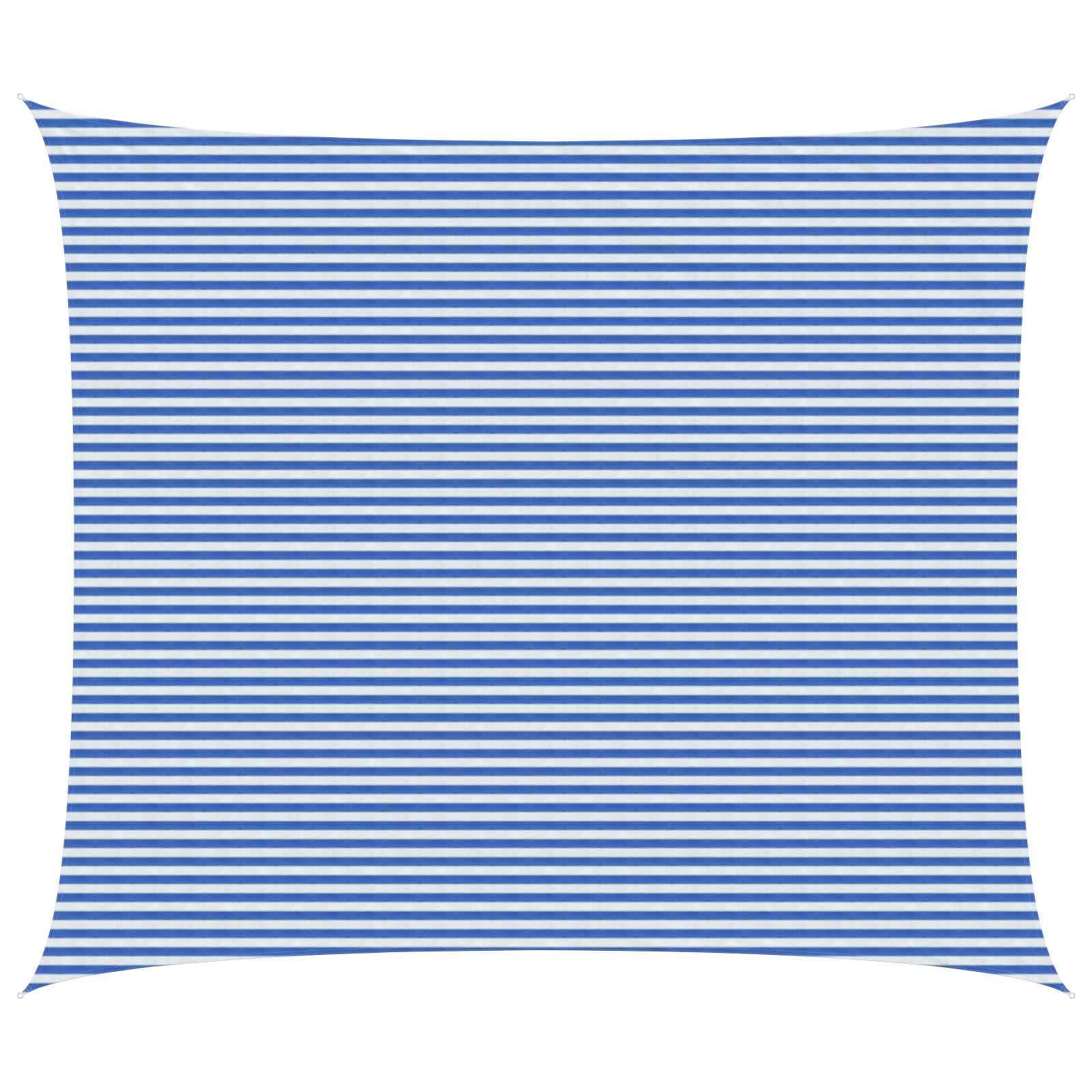 vidaXL Sunshade Sail Blue and White 6 x 8 m HDPE, Garden and Terrace, Modern Sunshade Sail, Outdoor Shades, UV Blocking Cover, Wind Permeable Canopy for Balconies, Awning Solutions — image 1