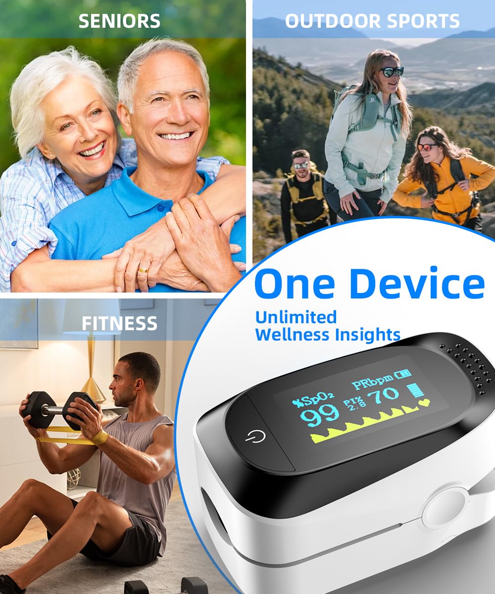 Finger Pulse Oximeter - Blood Oxygen Saturation Monitor for Adults and Children Easy to Use - Image 3