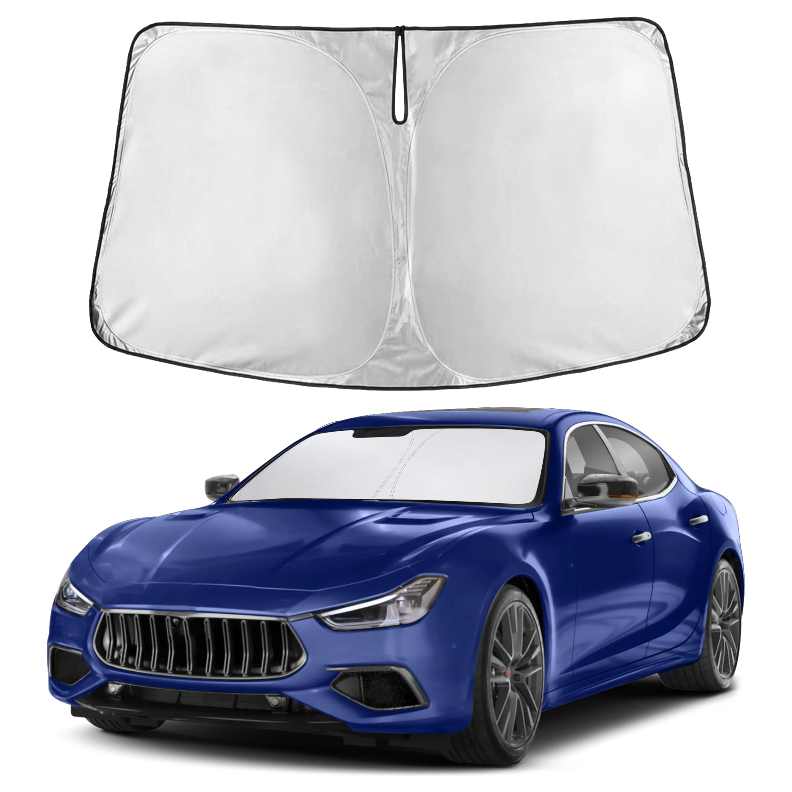 EcoNour Windshield Sunshade Compatible for Maserati Ghibli 2014-2023 2024