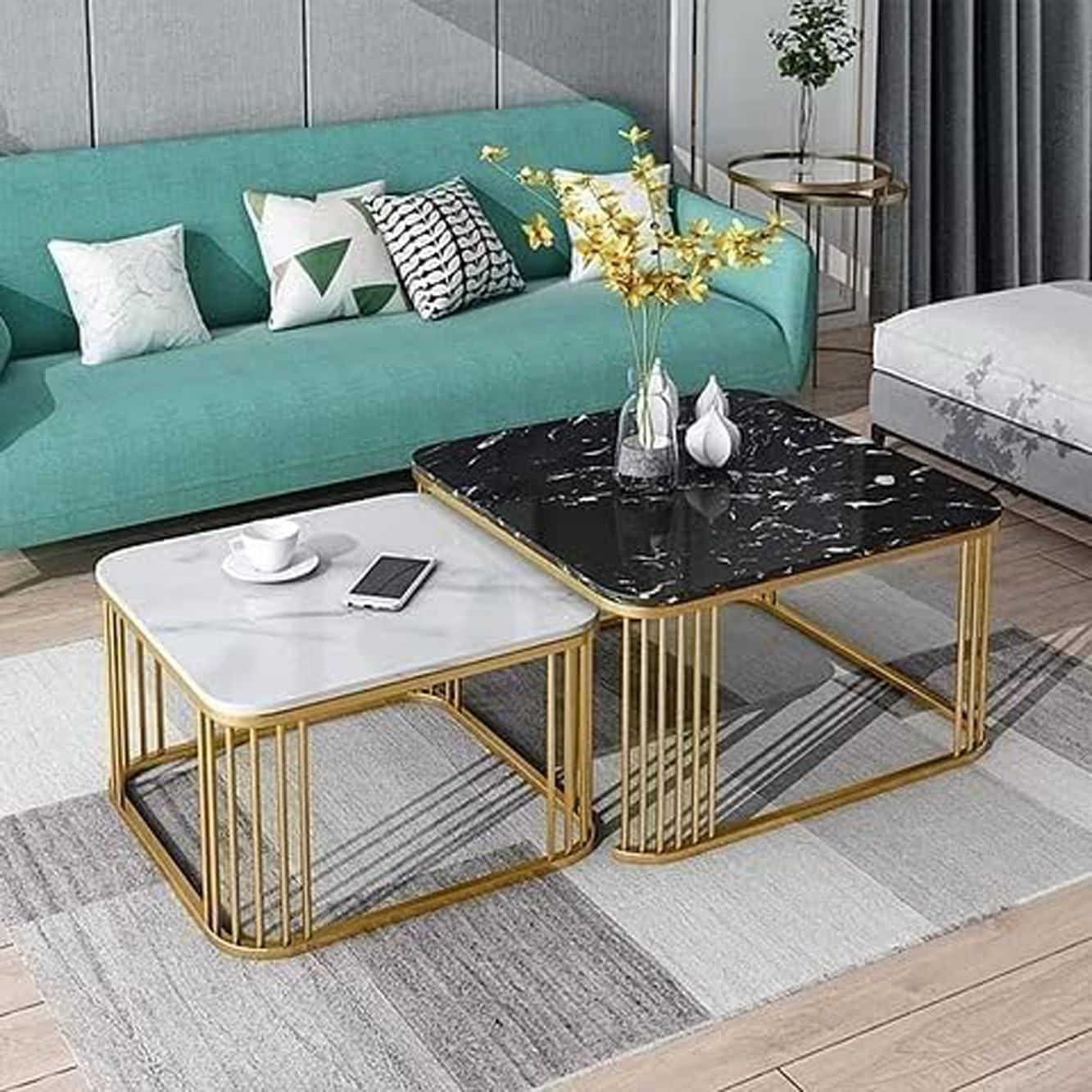 See full amazon price history chart for Abroshine Modern End Tables for Bedrooms or Apartments with a Stacking Marble Look Center Table for Living Room and a Metal Frame Tea Table Square Set of Coffee Tables (Multiclour) Abroshine Modern End Tables for Bedrooms or Apartments with a Stacking Marble Look Center Table for Living Room and a Metal Frame Tea Table Square Set of Coffee Tables (Multiclour) (B0D87JLPBB) Amazon Price History, Amazon Price Tracker