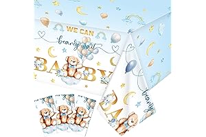 Teddy Bear Baby Shower Tablecloth Decorations