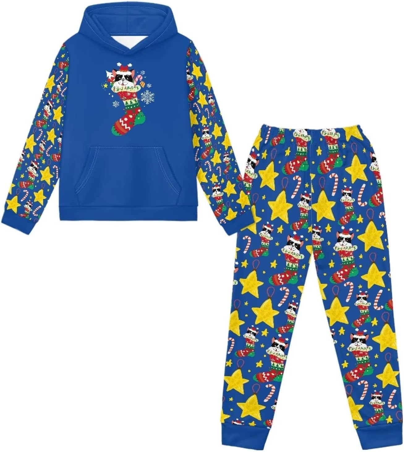 AFPANQZ Kids Boys Girls Tracksuit Sweatsuit Set Hoodies Sweatshirt and Sweatpants 2 Pack Set Athletic Hoodie S-XL