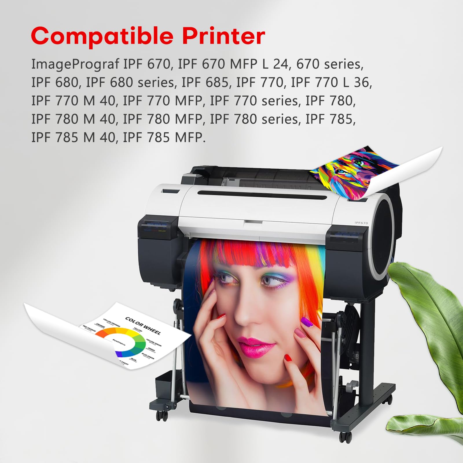 PFI-107 PFI107 Cartuccia d'inchiostro rigenerata per Cartucce Canon PFI-107MBK Pigment 6705B001 Sostituzione per Canon ImagePROGRAF iPF670 iPF680 iPF685 iPF770 iPF780 iPF78 (Nero opaco)