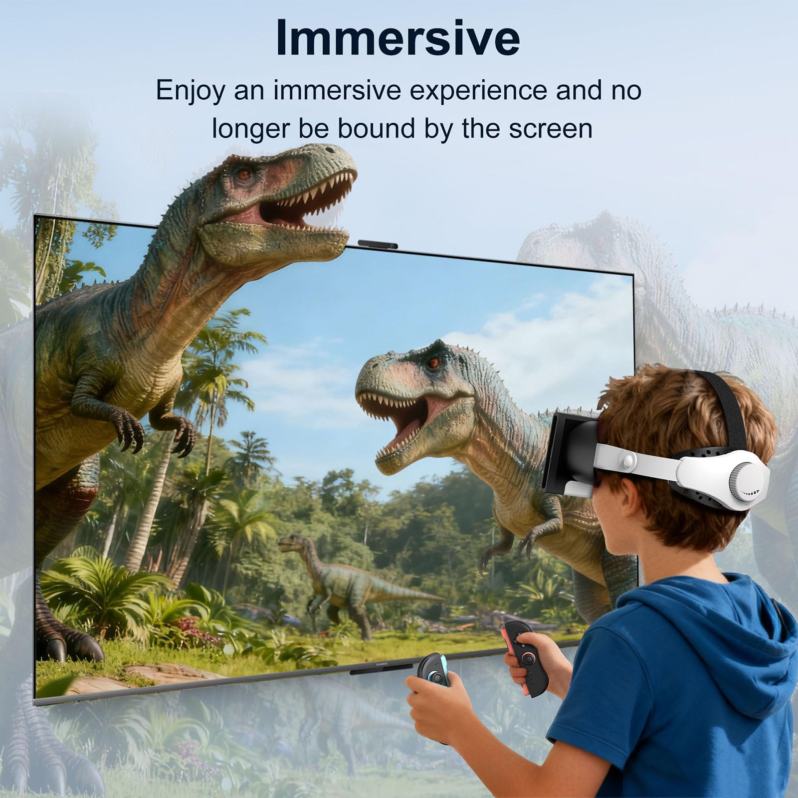 Cuffie VR per Nintendo Switch 2 (2025) Occhiali VR per Realtà Virtuale Aggiornati Occhiali 3D con Lenti HD Regolabili per Distanza Pupillare e Oggetto e Comodo Cinturino per la Testa Edizione