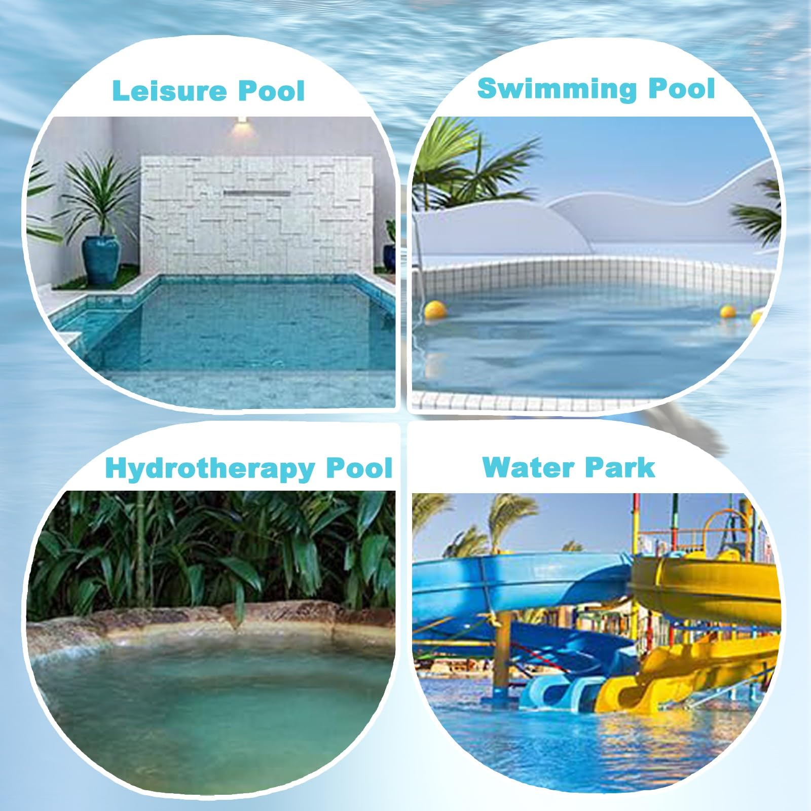 Máquina De Cloro Salino, Generador De Cloro SPA, Electrolizador,8/12/16/20 g/h Clorador Salino for Piscina para Piscinas Enterradas Y Jacuzzis(10600 gallons)