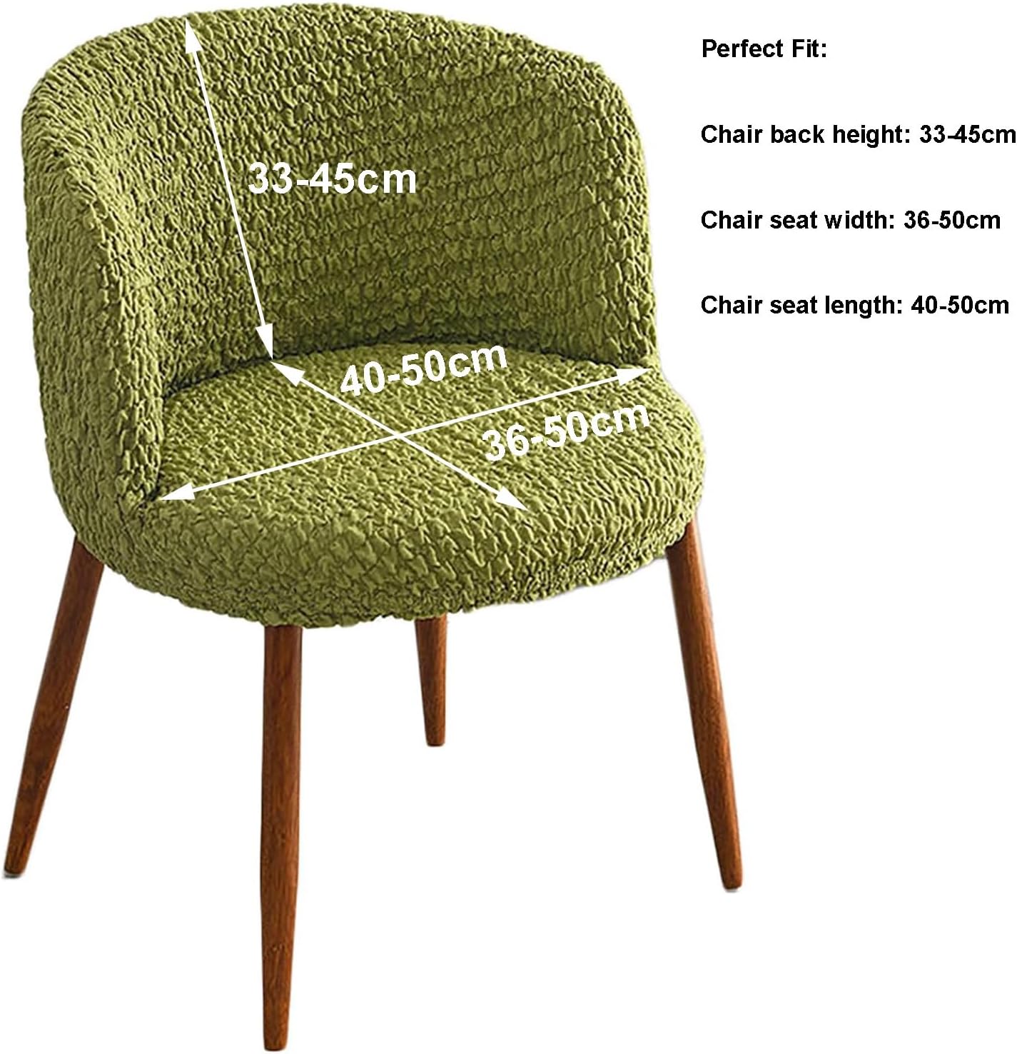 3D Curved Chair Cover, Thickened Elastic Low Back Chair Protector Cover, Machine Washable, for Home Restaurant Hotel Cafe,E,1pcs