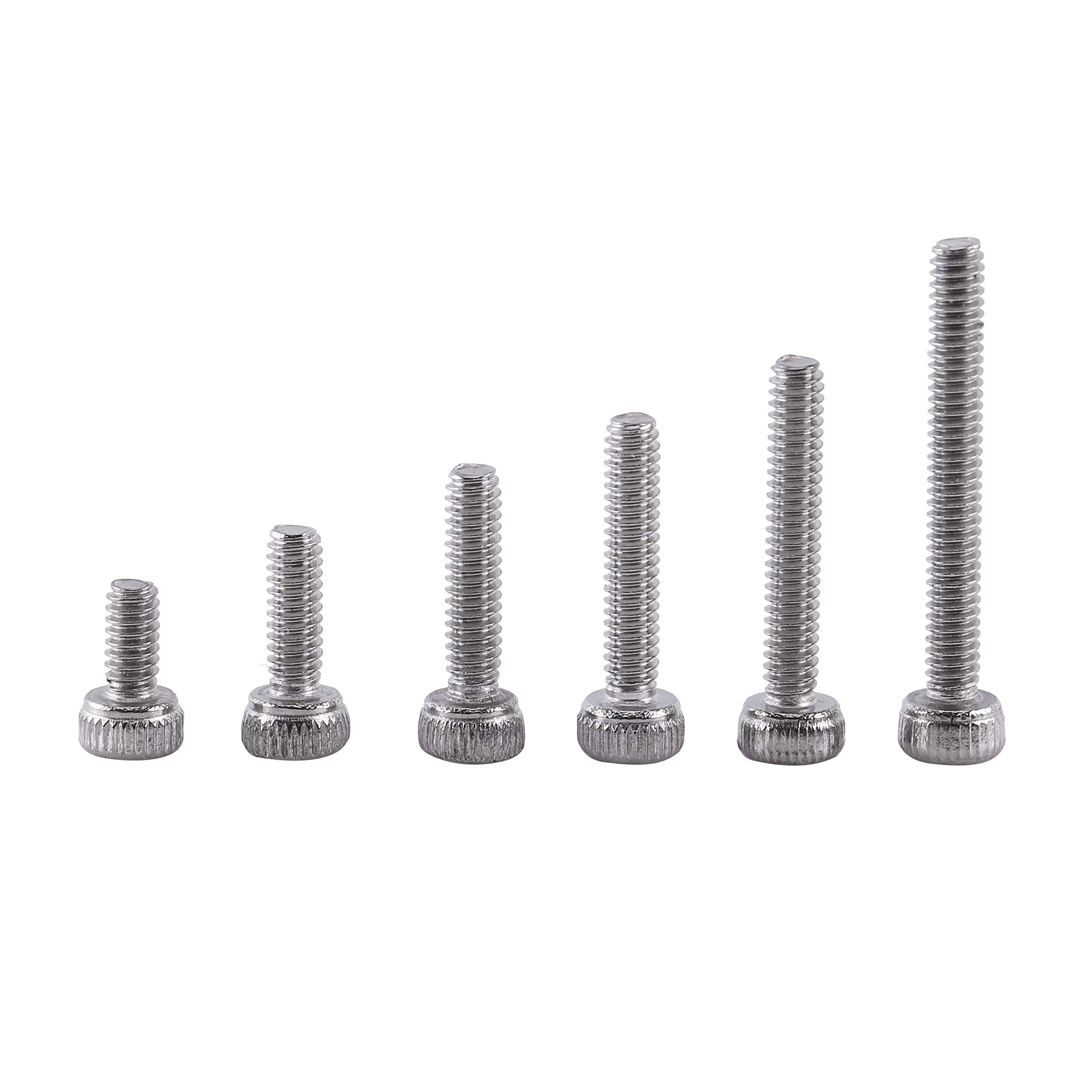 250pcs Socket Head Cap Screws M2 Stainless Steel Hex Screws Bolt with Hex Nuts Assortment Set Kit(A: Cap head)