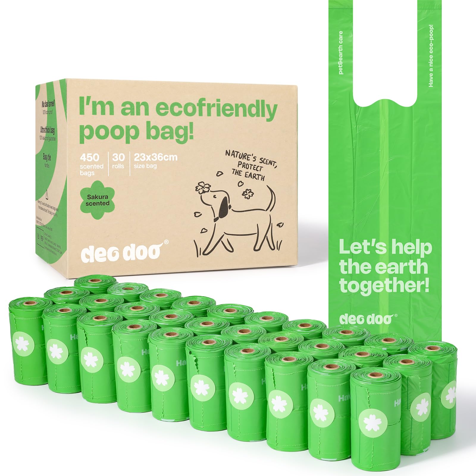 DeoDoo Sakura Scented Poop Bags