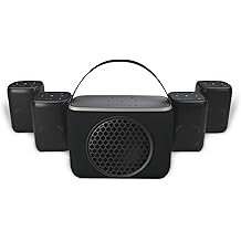 Rocksteady Stadium 2: Four Speakers and One Subwoofer Bundle - Immersive, connectible, and up to 150 ft of Range. Up to 30 Hours of Battery Life.