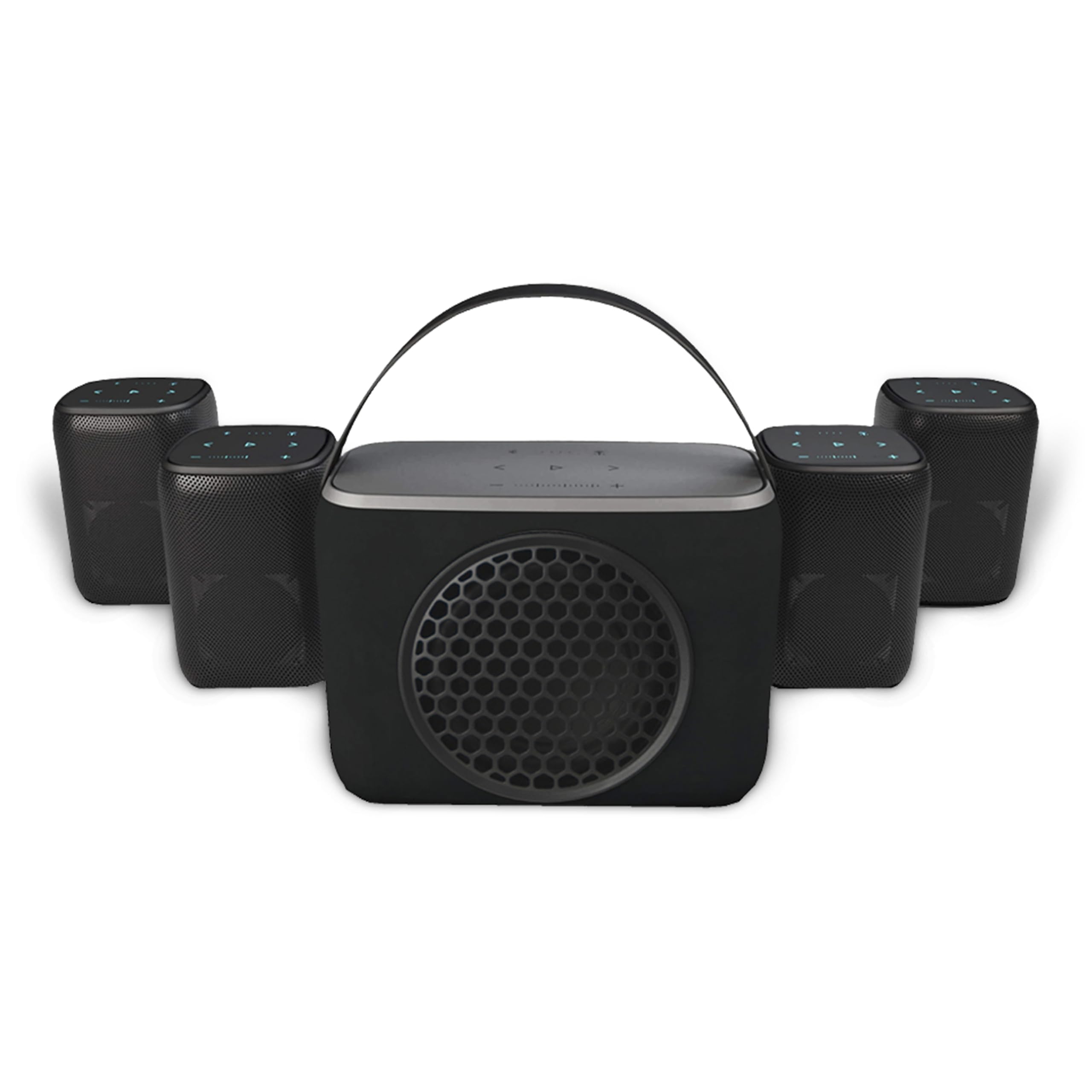 Sponsored Ad - Rocksteady Stadium 2: Four Speakers and One Subwoofer Bundle - Immersive, connectible, and up to 150 ft of Range. Up to 30 Hours of Battery Life.