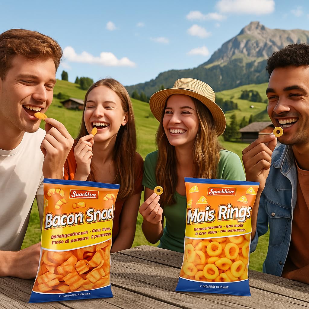 XXL Snack Box | Party Mix | Knuspriger Knabbermix | Für Filmabende, Feier, Geburtstagsfest, Grill Party | Karneval |10 Packungen Knabbergebäck