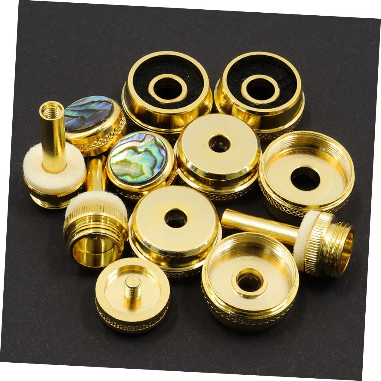 Hebillas de Pistón para Trompeta, Dorado de Metal, Accesorios para Músicos, Repuesto Musical para Uso Diario