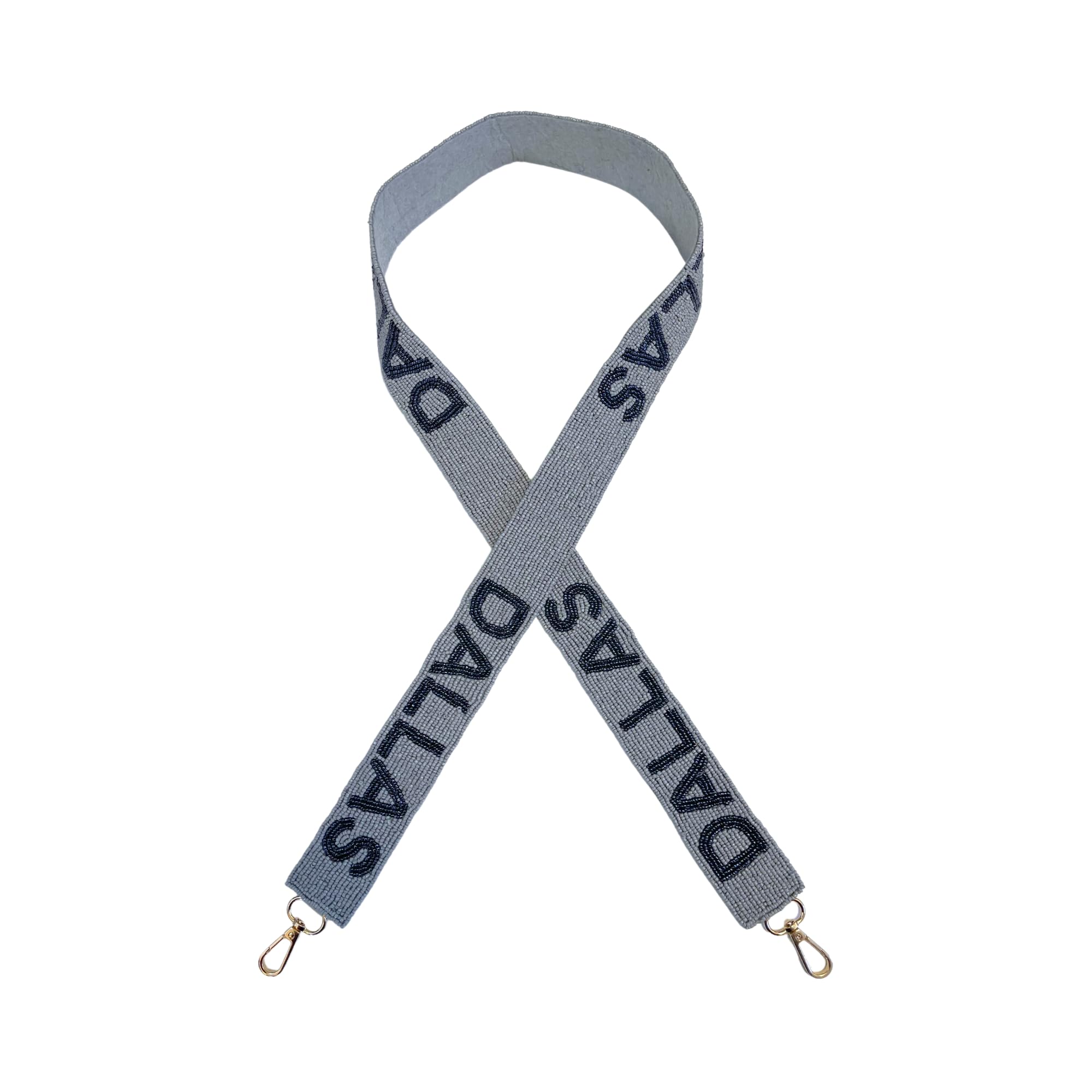 Correa para monedero de cuentas con letras azules de 124.5 cm de Lashicorn Dallas 6