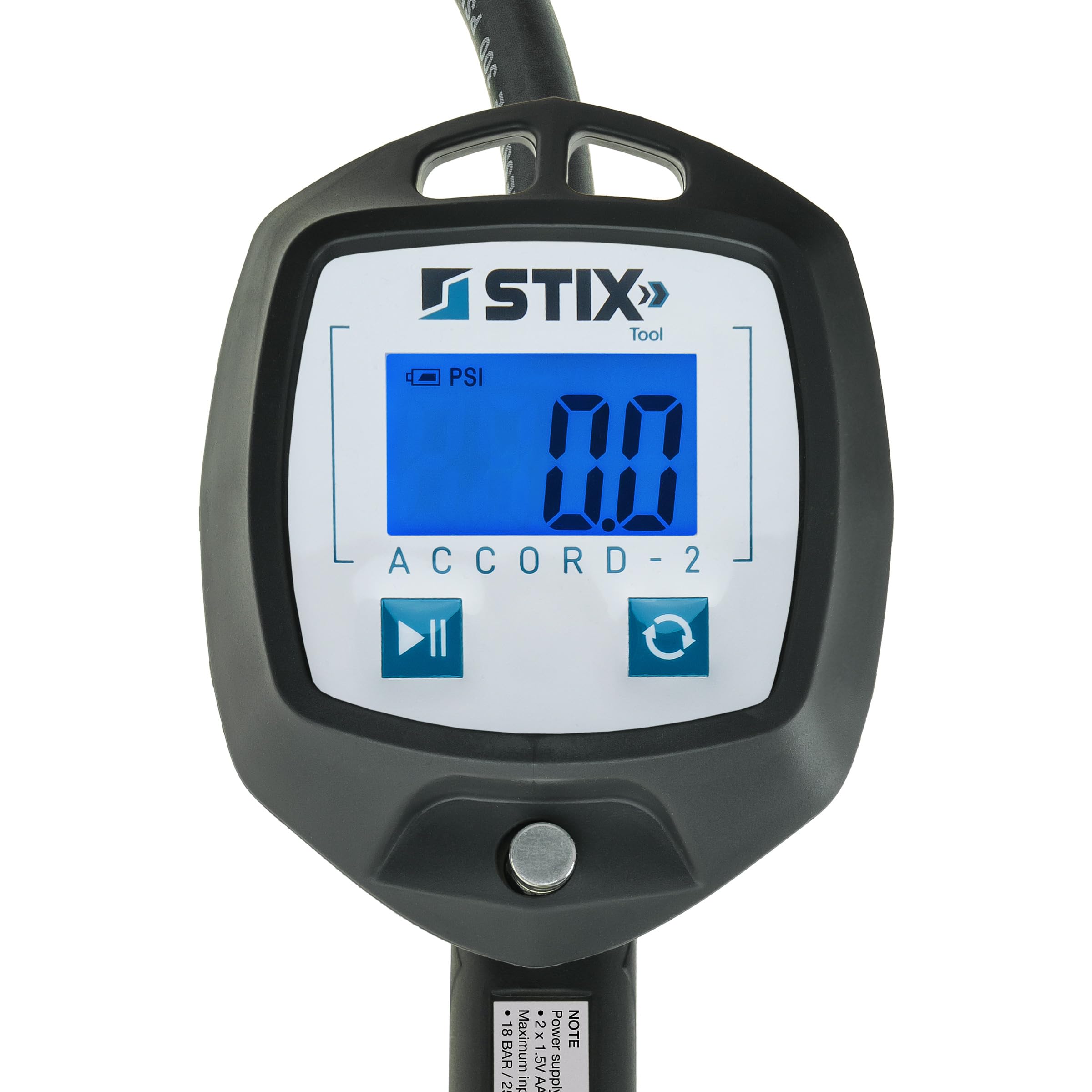 STIX Automotive Equipment Gonfleur à air comprimé avec manomètre électronique 0-18 bar (ACCORD-2)