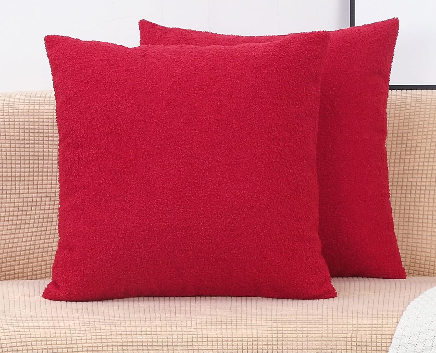 faux shearling pillow