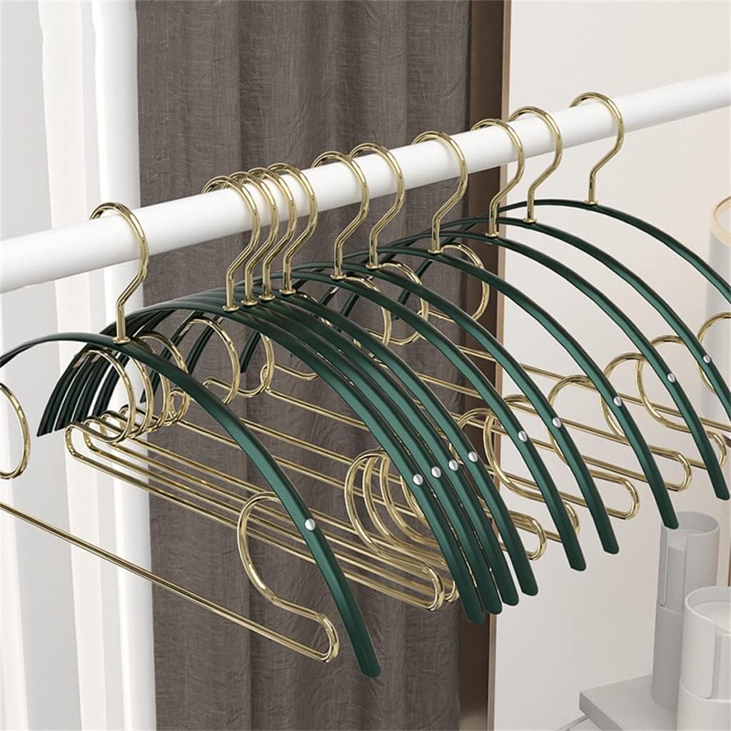 5pcs Aluminum Alloy Wardrobe Space Saving Clothing Hanger Drying Sweater Shirt Storage Rack(White-Fruit peach5)