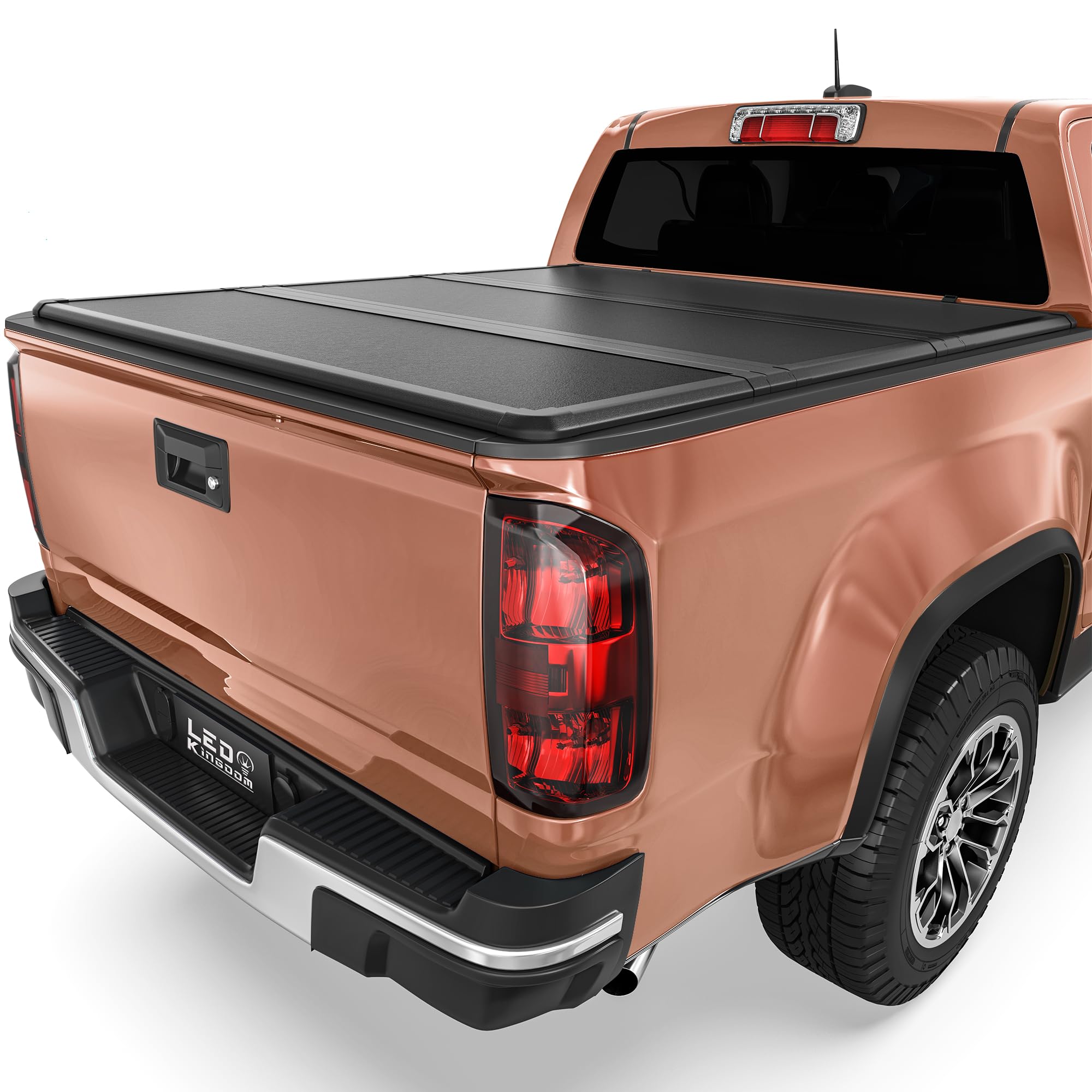 LEDKINGDOMUS Hard Tri-fold Truck Bed Tonneau Cover Fits for Chevy Colorado & GMC Canyon 2015-2026 with 5.2 ft Bed