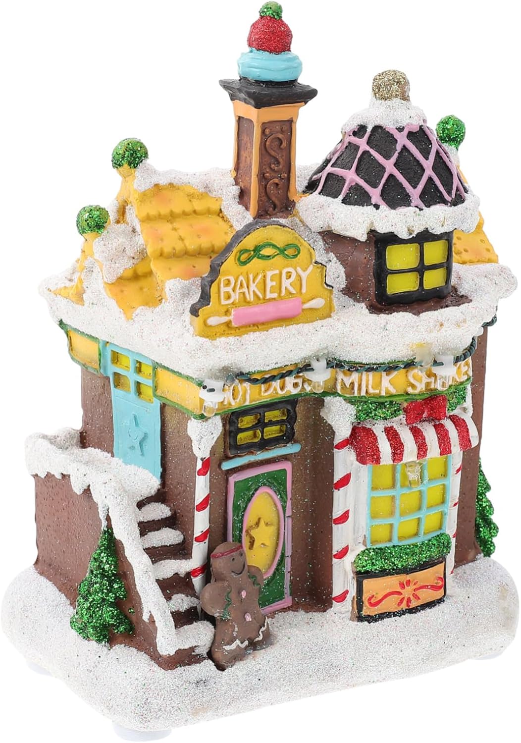 1pc Christmas Snow House Decor Led Lights Charming Craft for Holiday Home Decoration Showcase for Living Room Bedroom Office Festivities