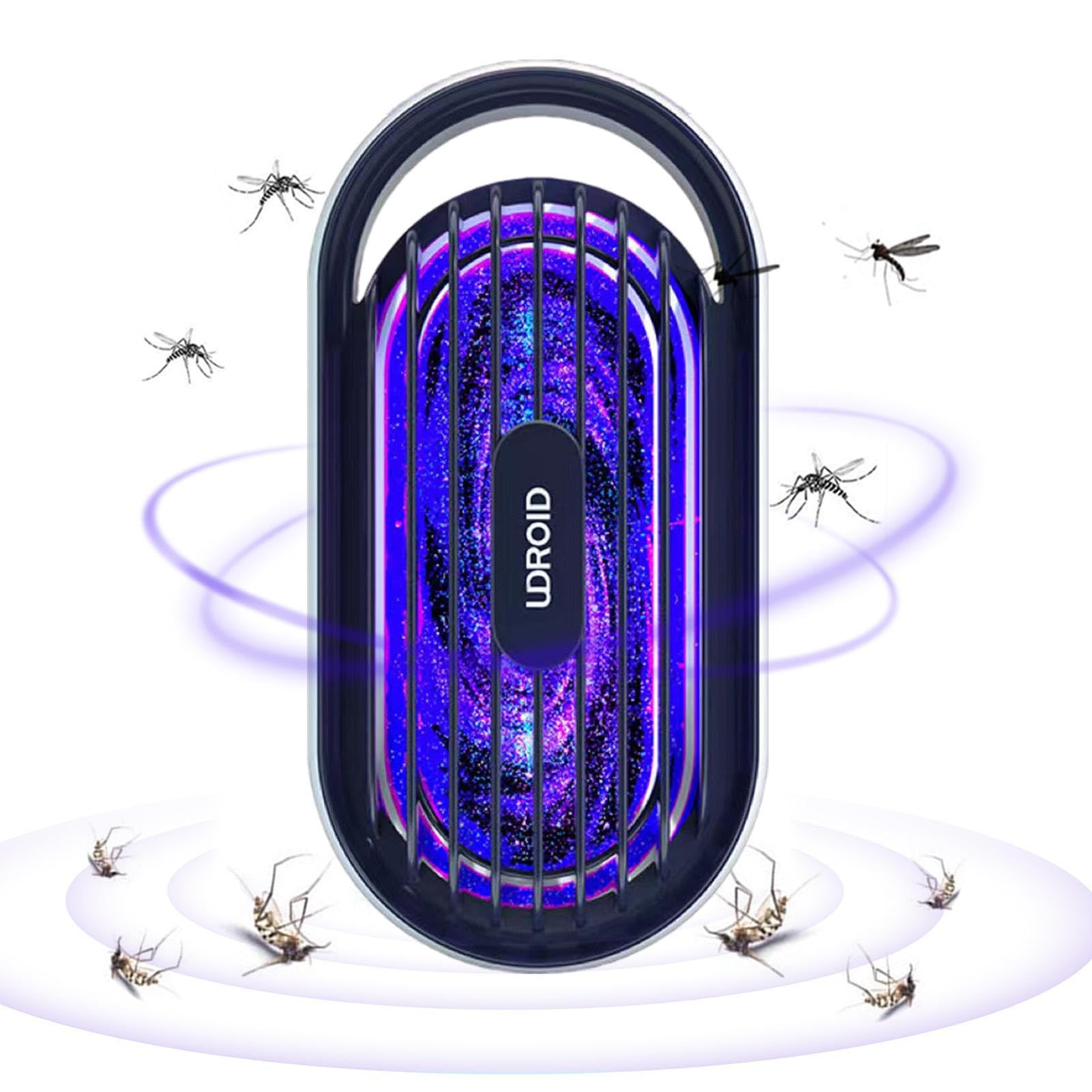 Veeteah Blue Electric Fly Trap | Uv Light Fly Zappers Electric | 3000V Grid, High Powered Led Light Lamp, Electric Fruit Fly Traps, Fly Control Lamp For Home Backyard Patio