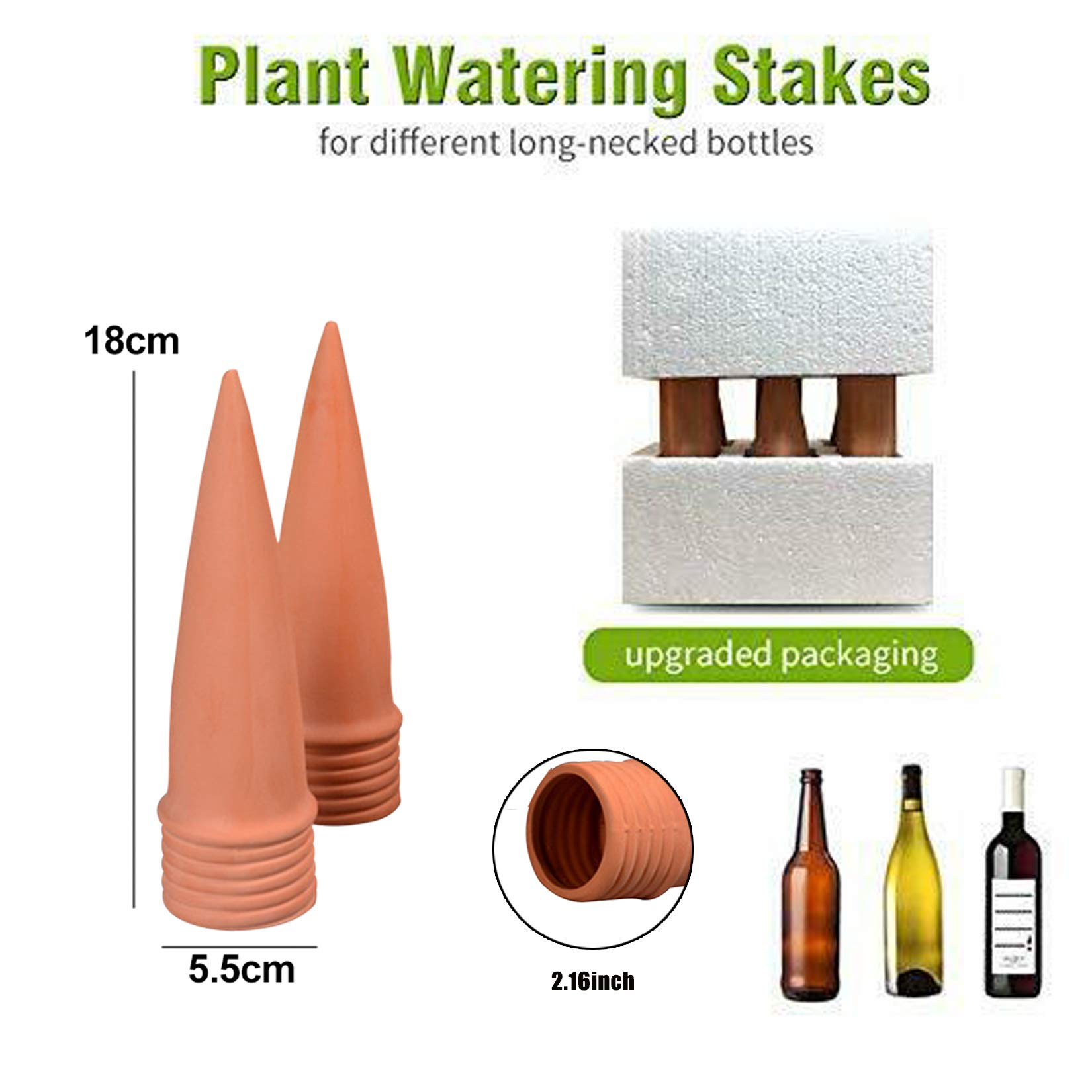 RoseFlower 8 Pcs ollas en terre cuite, Ollas Irrigation Goutte à Goutte Plante, Arrosage plante vacances pour plantes Distributeur Arrosager pour Jardin Intérieur Extérieur