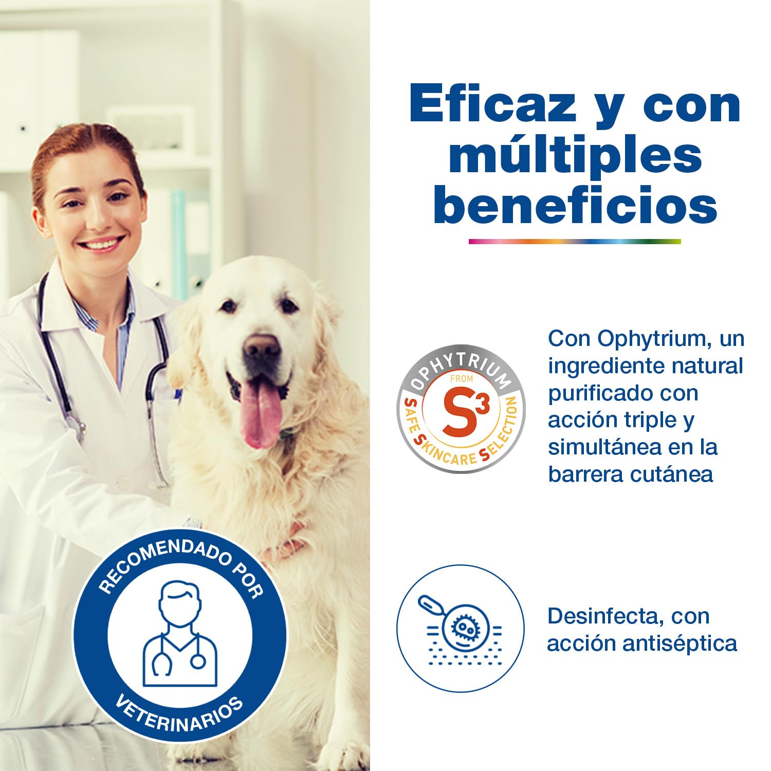 DOUXO S3 Pyo Mousse para Perros - Higiene - Desinfectante de piel sana - Hidratante - 150ml