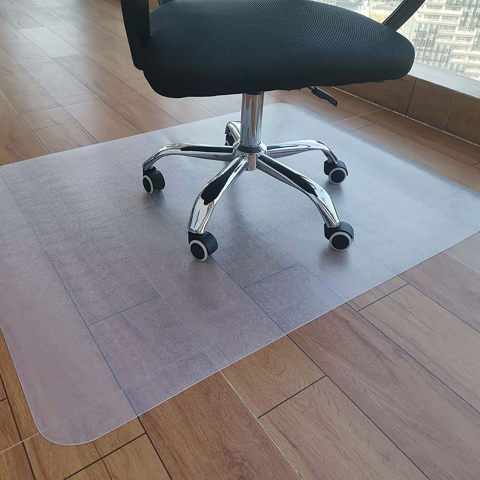 Tapis de chaise sol en bois transparent 60x160cm en PVC mat de 1,5mm pour bureau