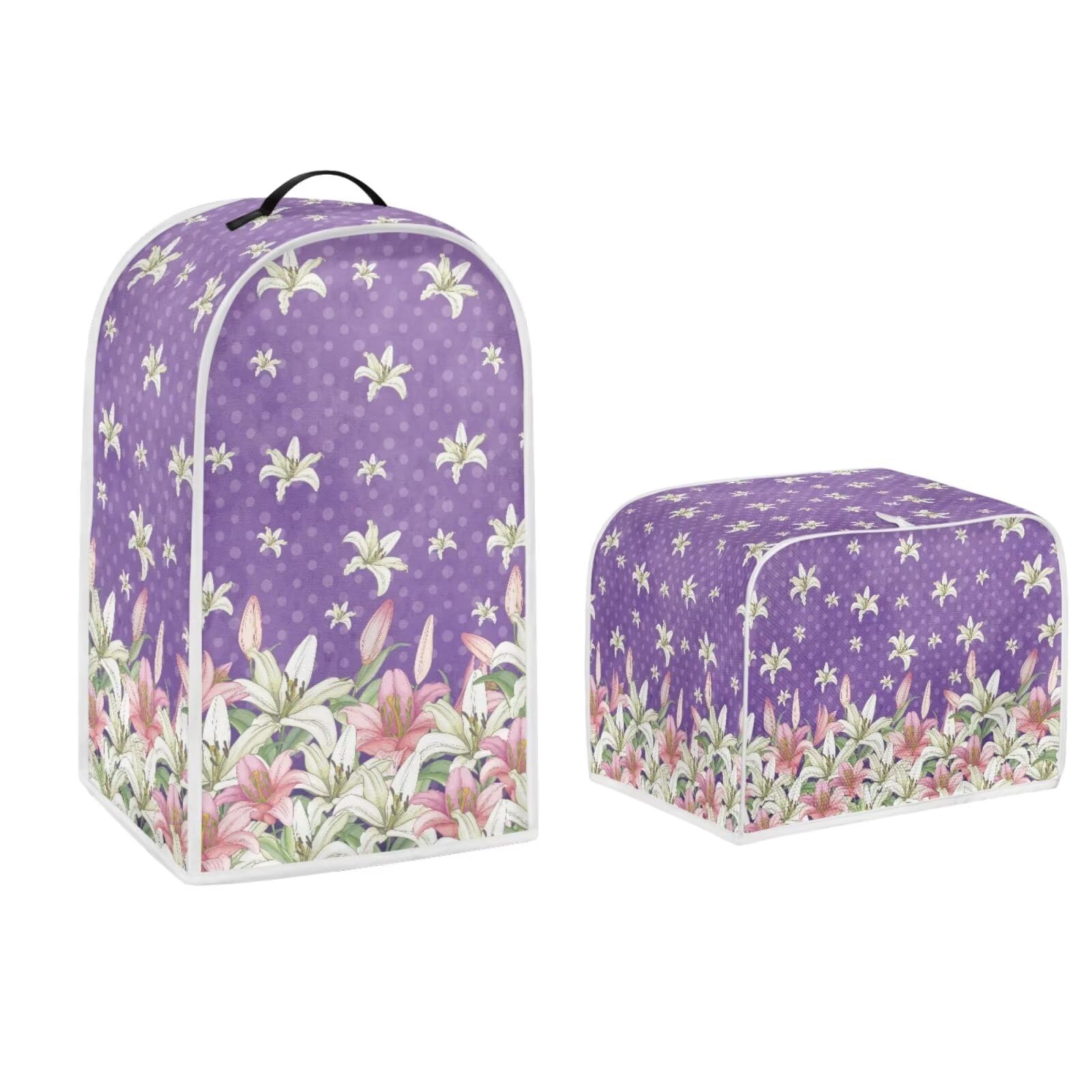 Pointodoor Flower Blender Dust Cover, 2 Slice Toaster Small Kitchen Appliance Cover, Anti Fingerprint and Oil Proof, Universal Fit -L