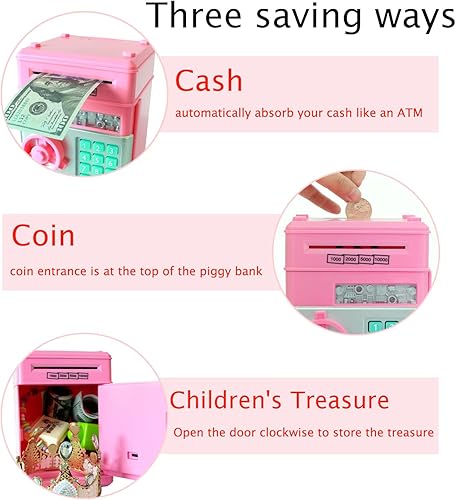 Miniatura 10 de ATM Piggy Bank Toys for Kids Ages 5 6 7 8 9 10 11. Coin Cash Money Bank Electronic Password Saving Box for Boys Girls. Birthday Gift Kids Toys for