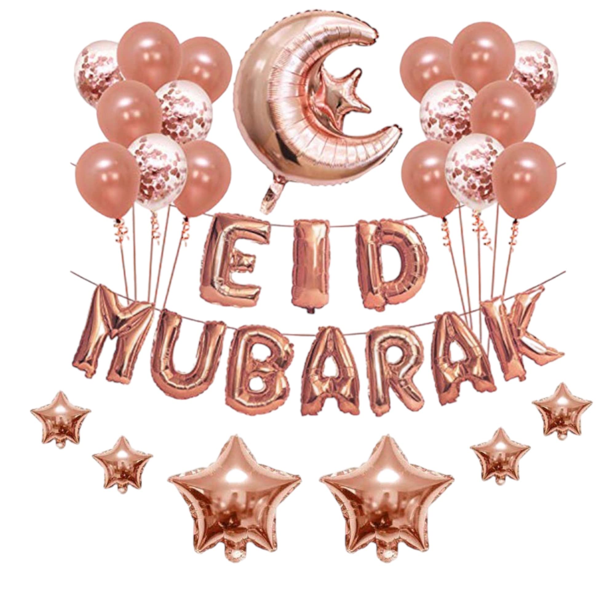 Buy HIGHLAND Rose Gold Eid Mubarak Balloons Decoration Set Eid