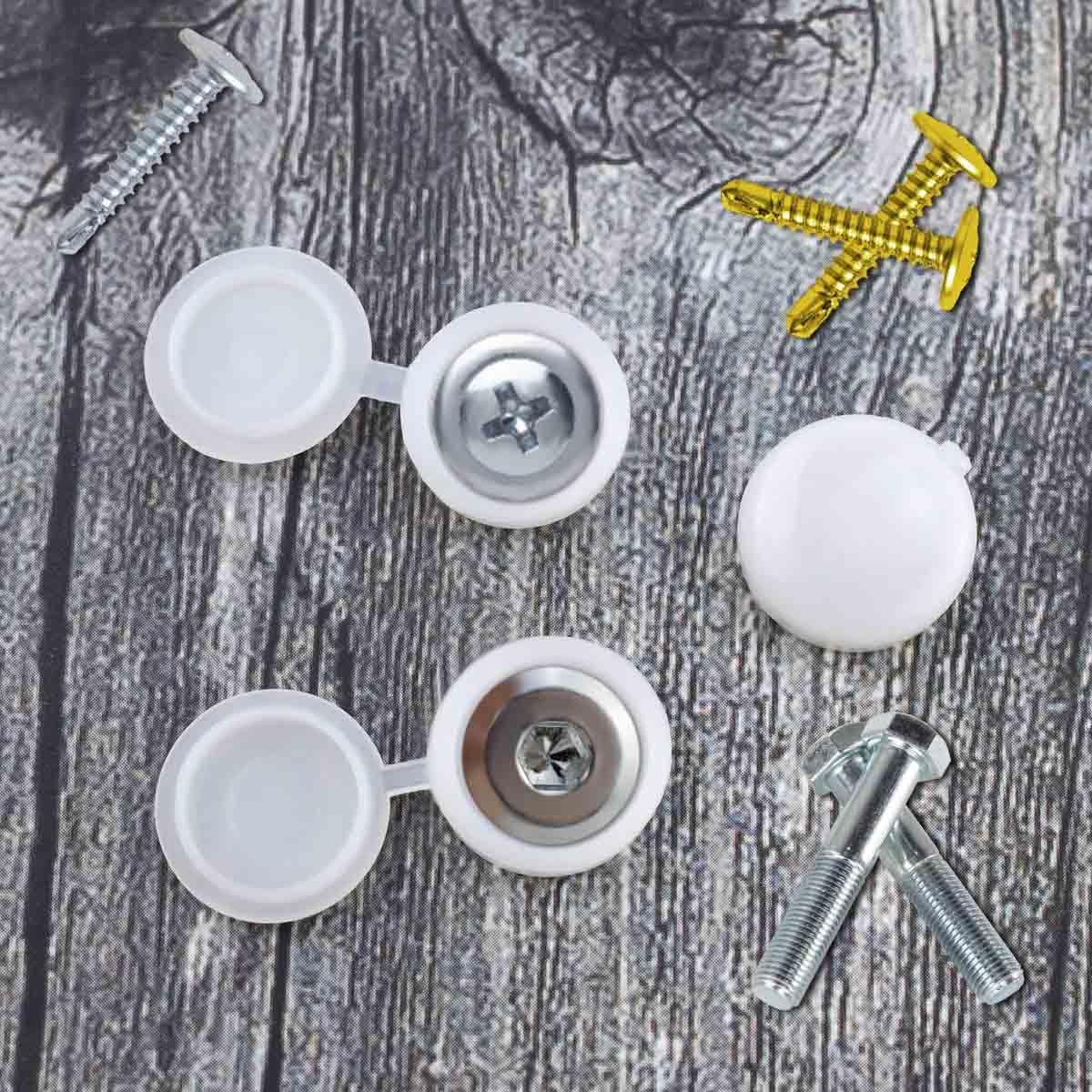100 Tapones De Rosca De Plástico Con Bisagras De 6 Mm De